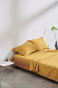 Linen Fitted Sheet and Pillow Set