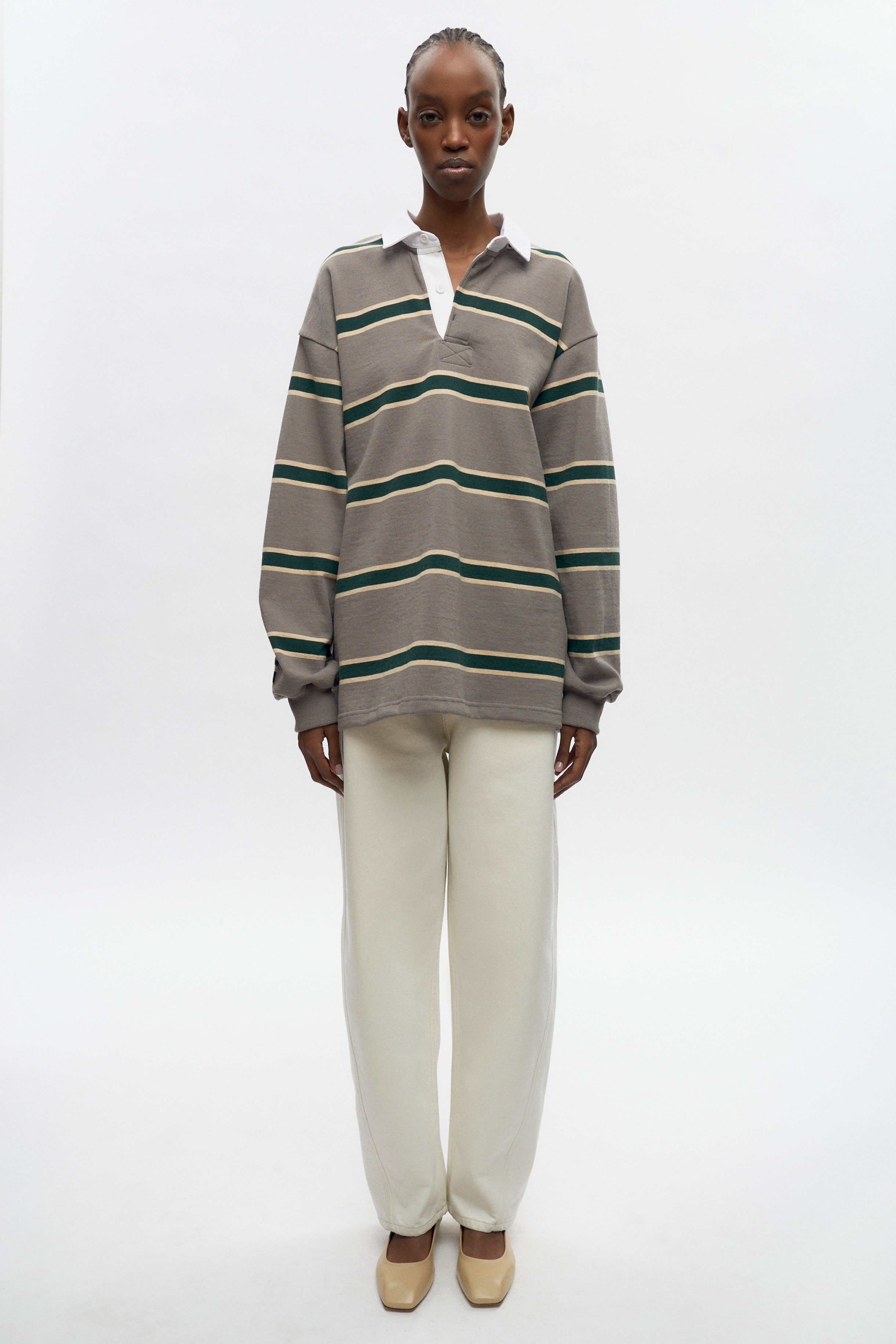 Rembo is 5ft 11in, a regular XS and wearing an S.