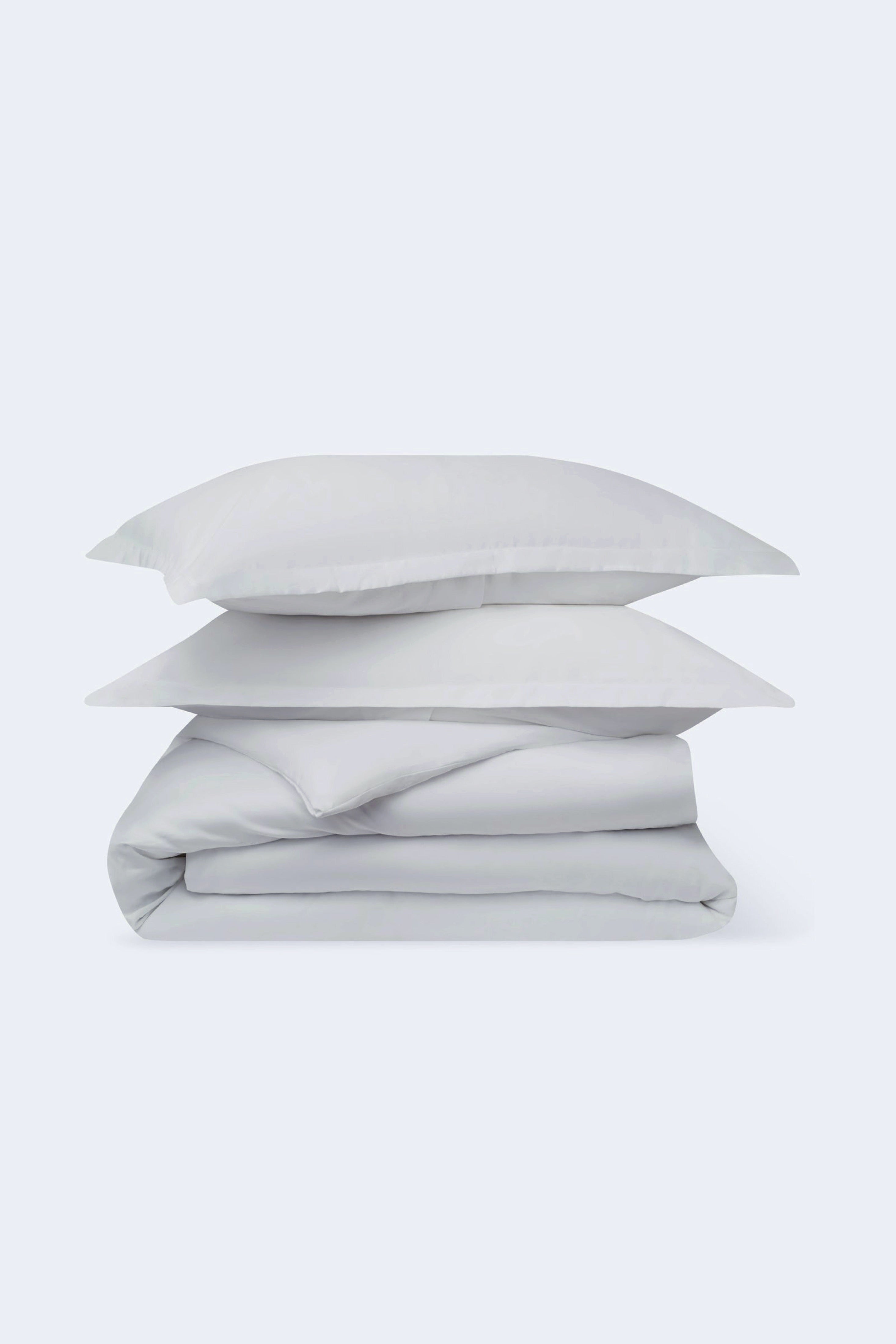 Duvet Cover and Sham Set in Aluminum