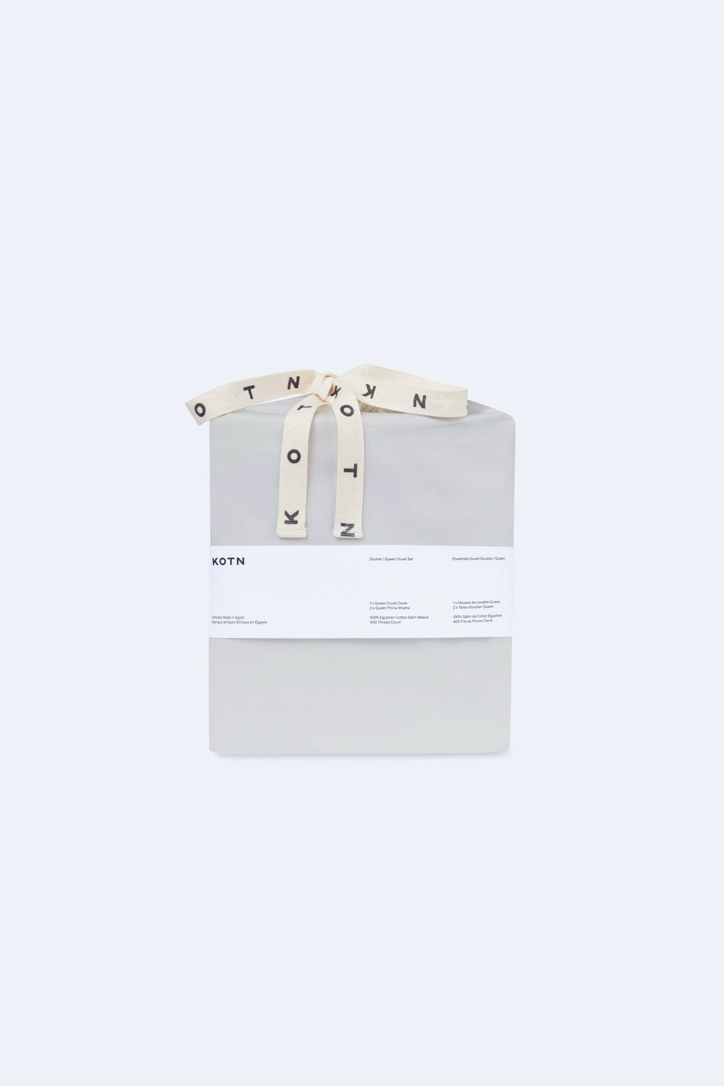 Duvet Cover and Sham Set in Aluminum