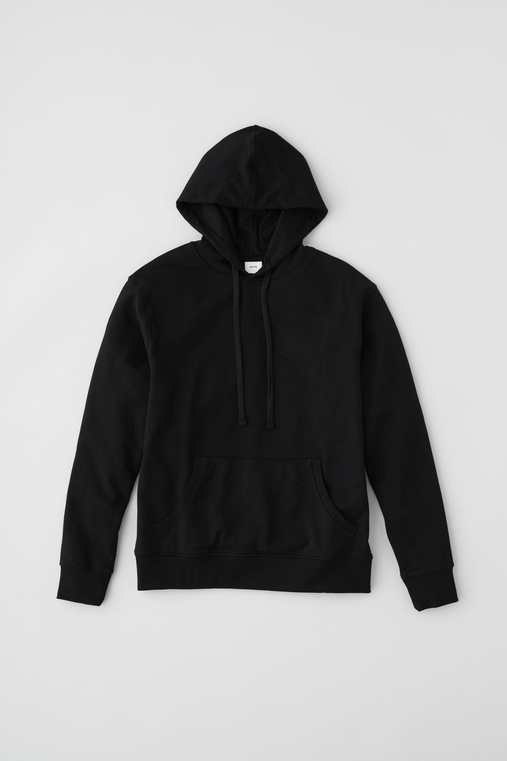 French Terry Hoodie in Black