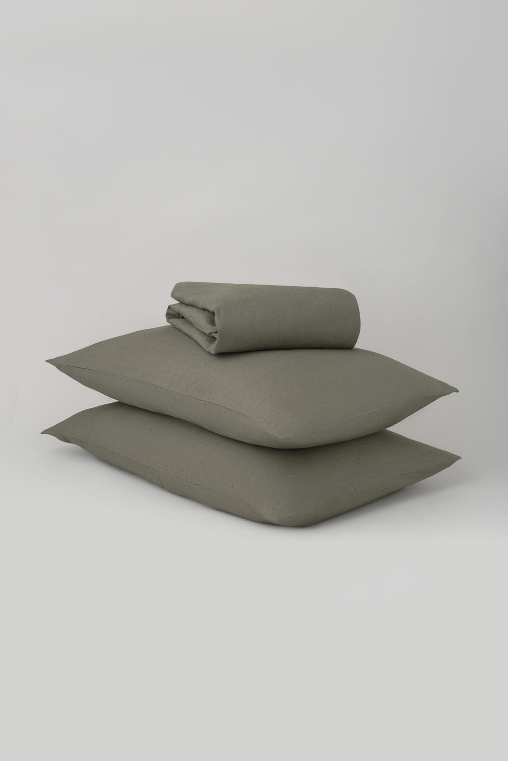Linen Fitted Sheet and Pillowcase Set
