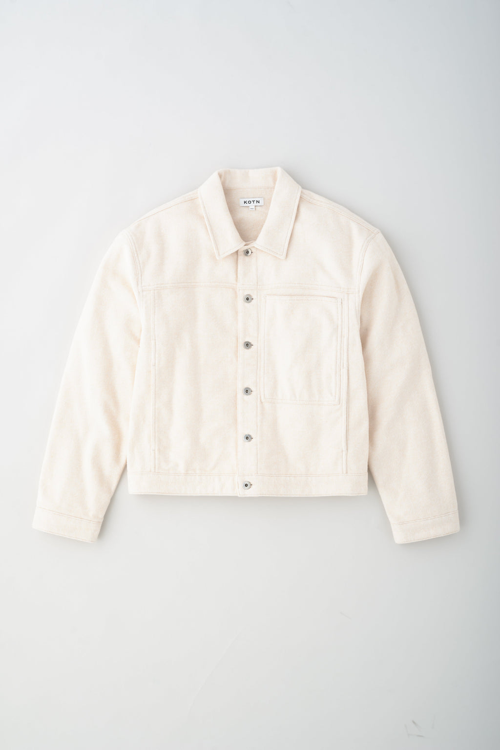 Flannel Esna Jacket in Alabaster Herringbone
