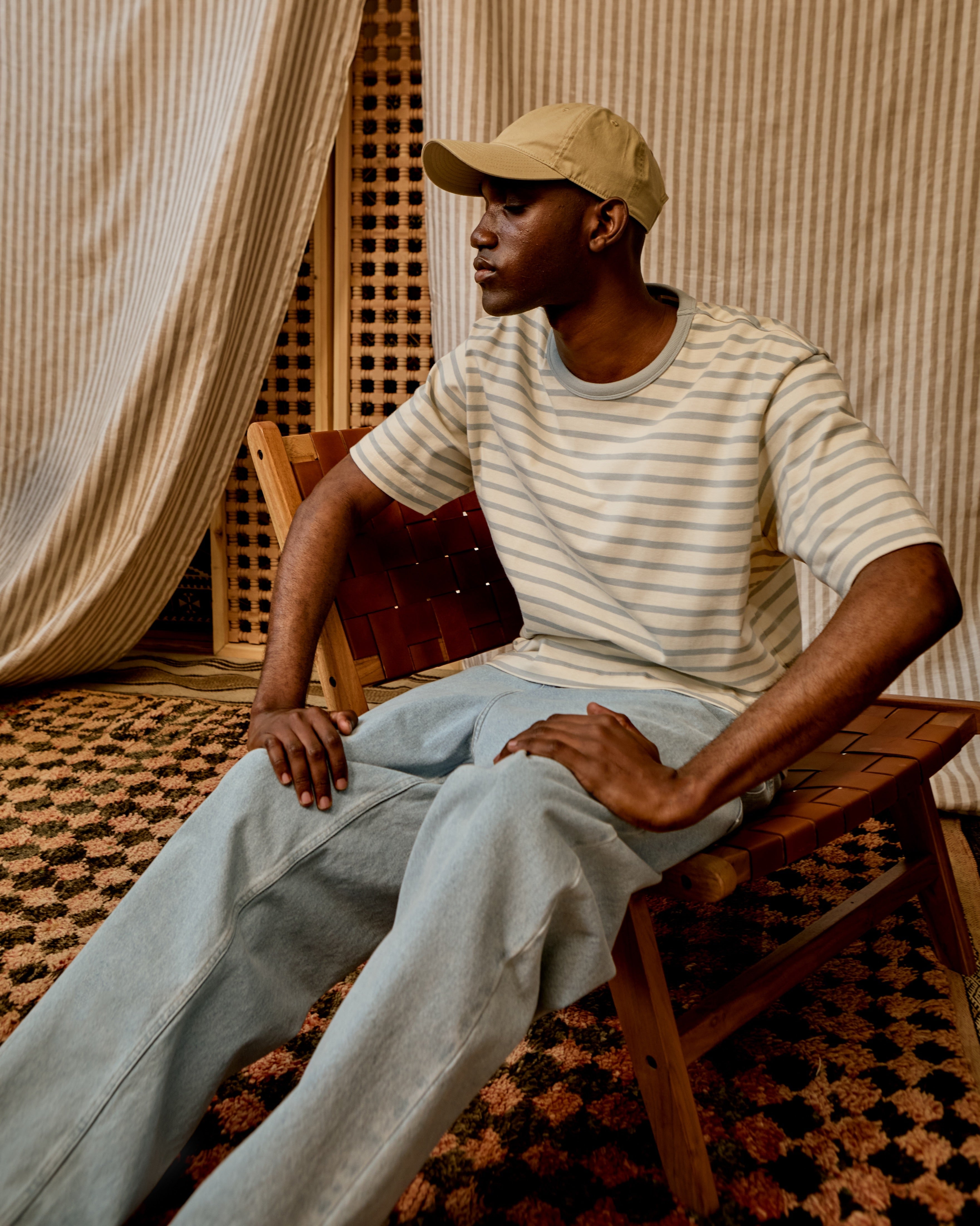 Heavyweight Box Crew in Birch/Puritan Grey