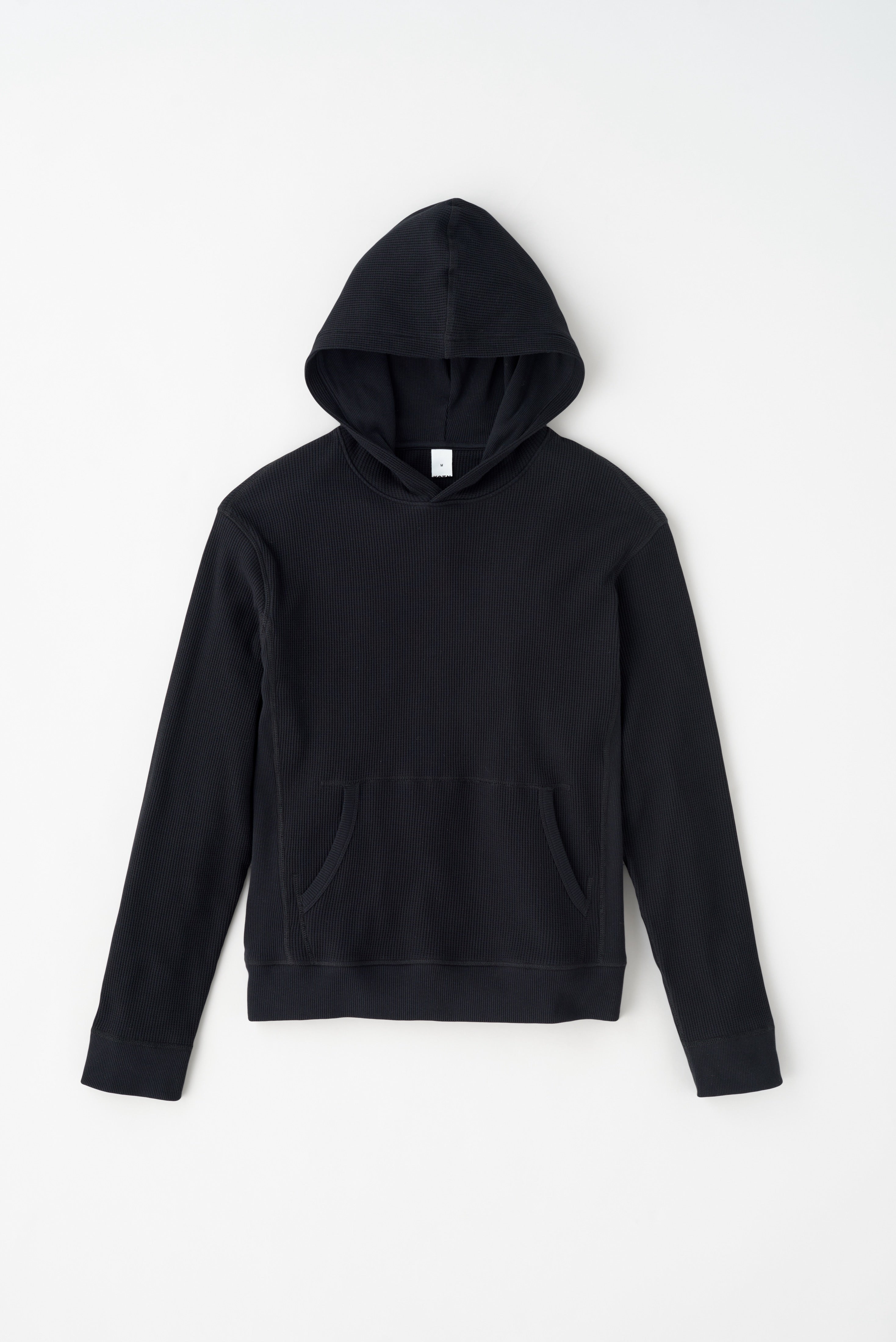 Men's Atlas Waffle Hoodie in Black