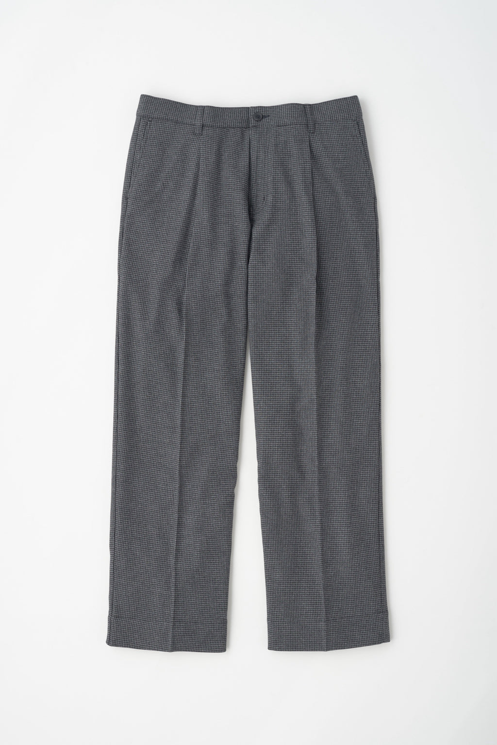 Men's Nilus Wool Trouser in Charcoal Houndstooth