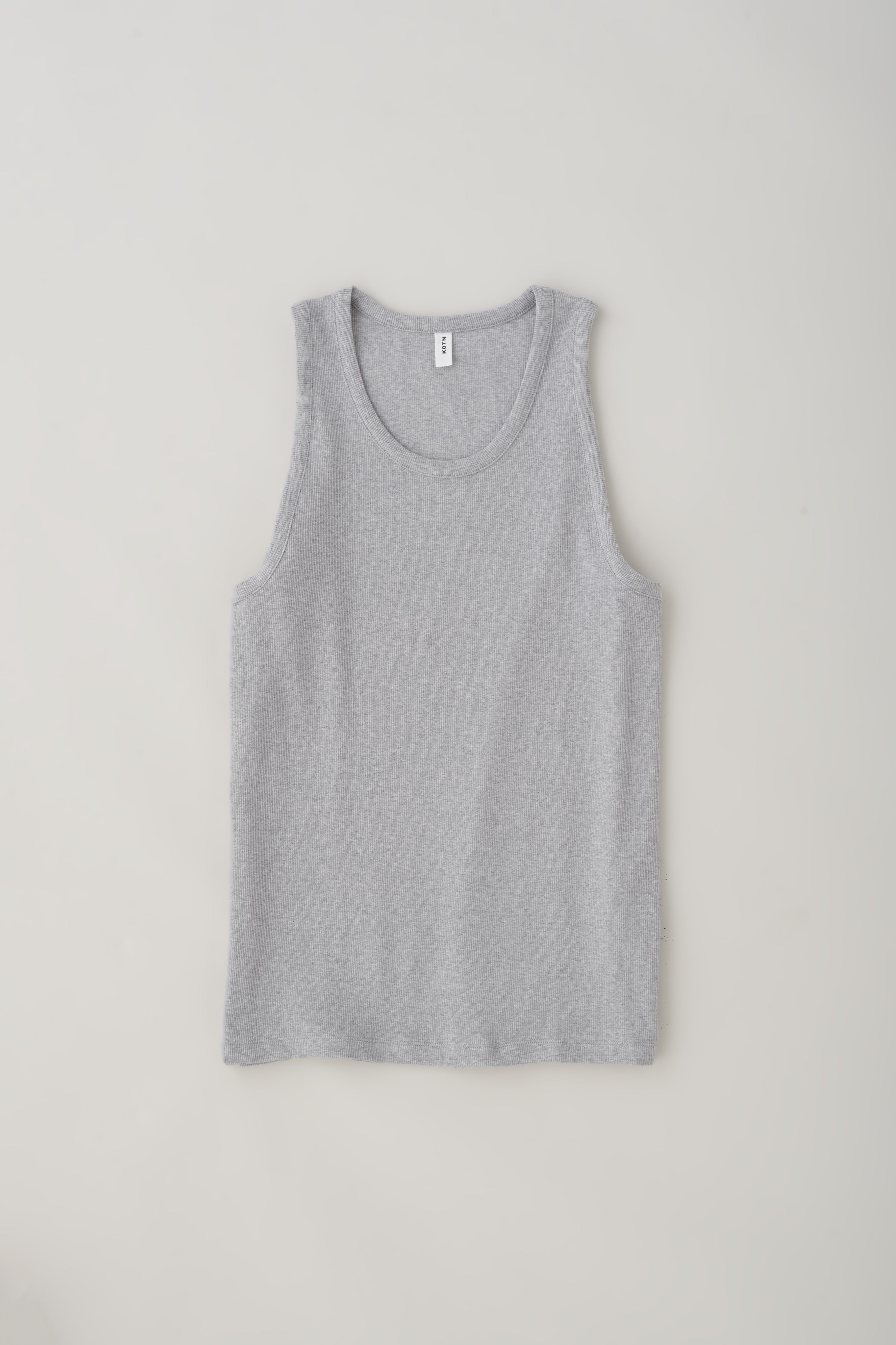 Men's Rib Tank in Heather Grey