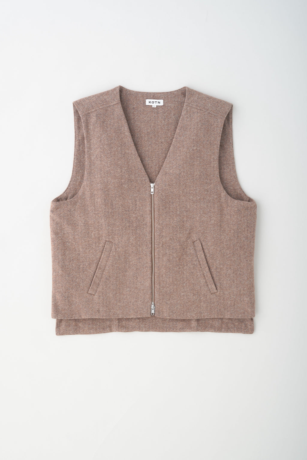 Men's Sawah Vest in Caramel Herringbone