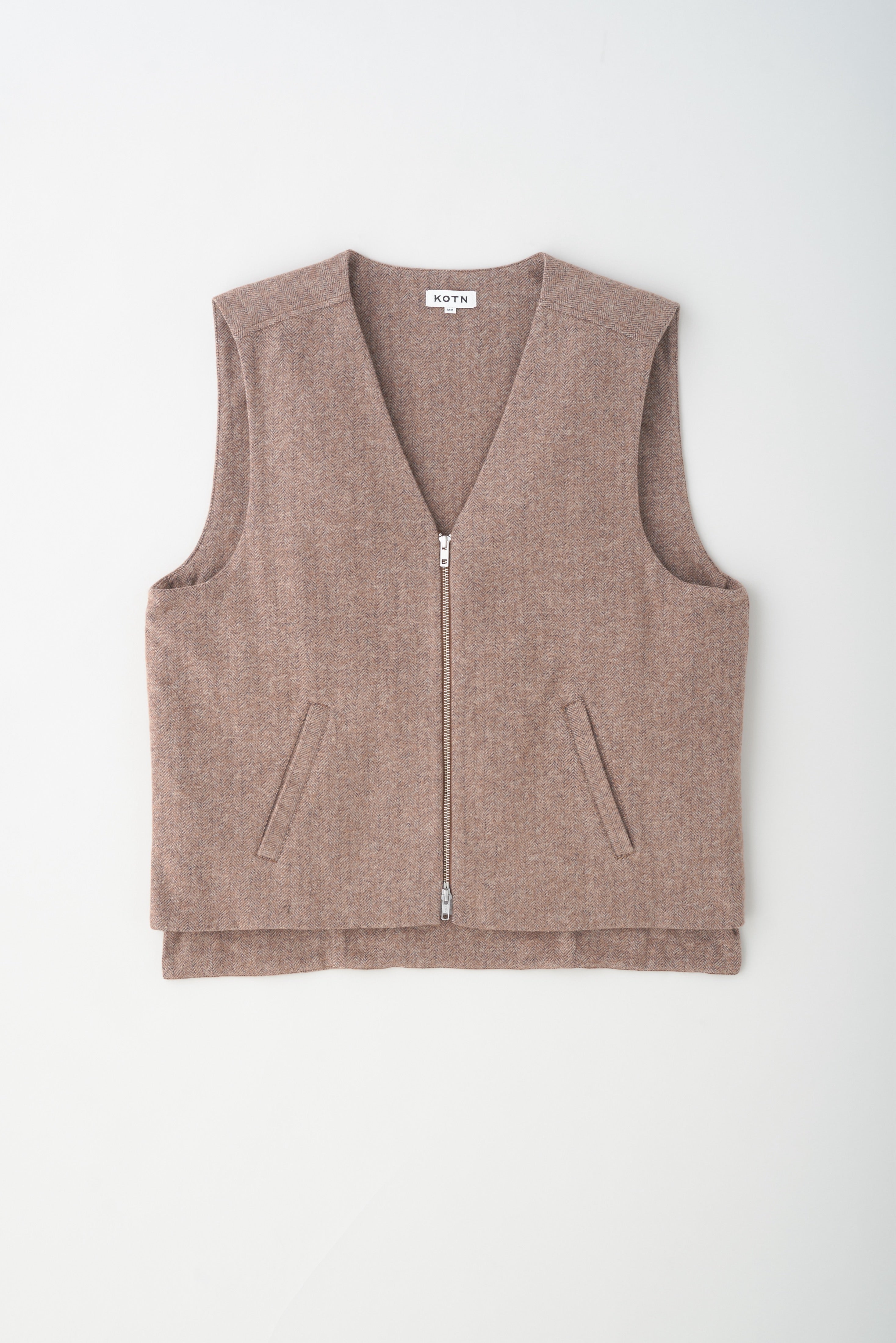 Men's Sawah Vest in Caramel Herringbone