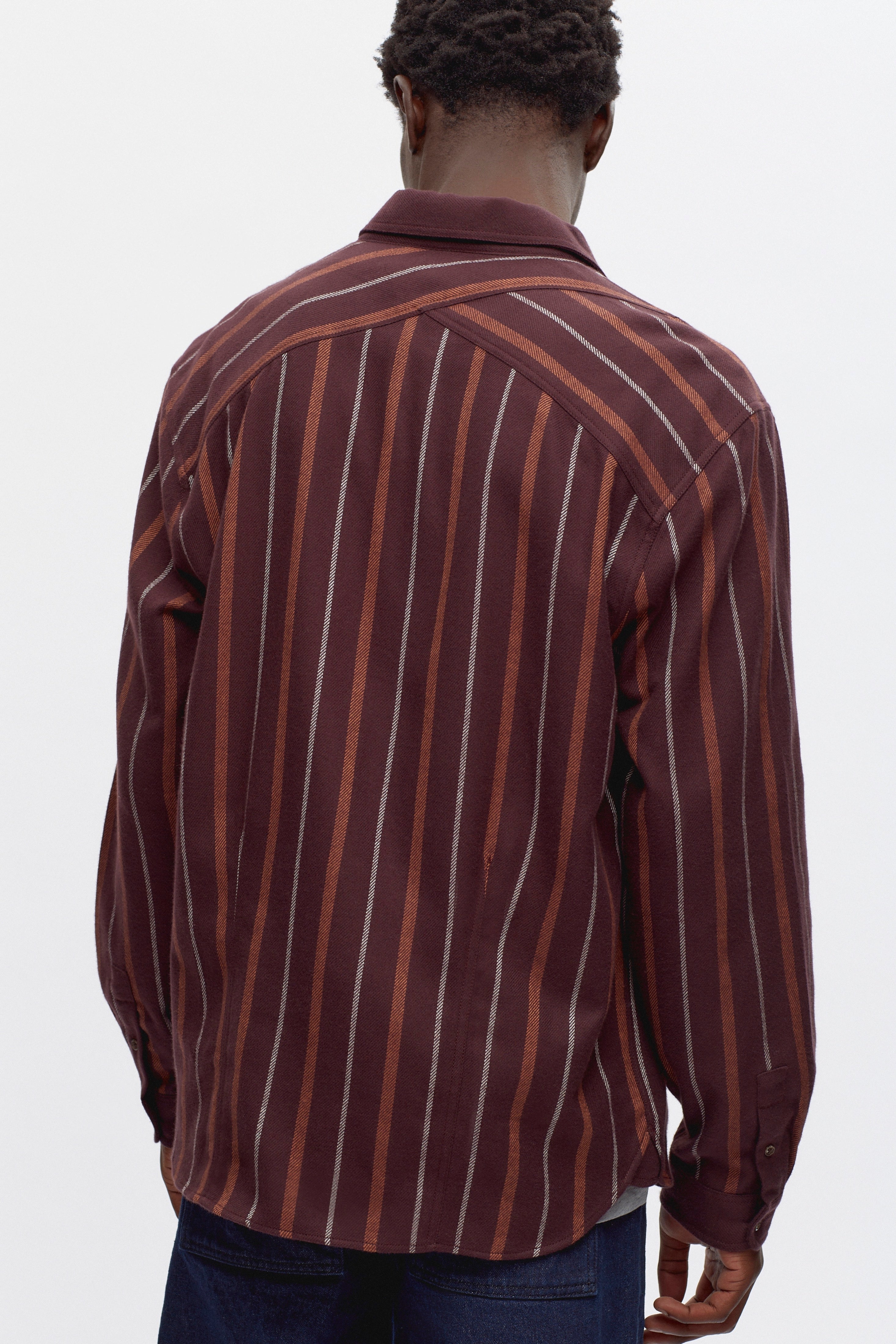 Men's Abaza Shirt in Burgundy