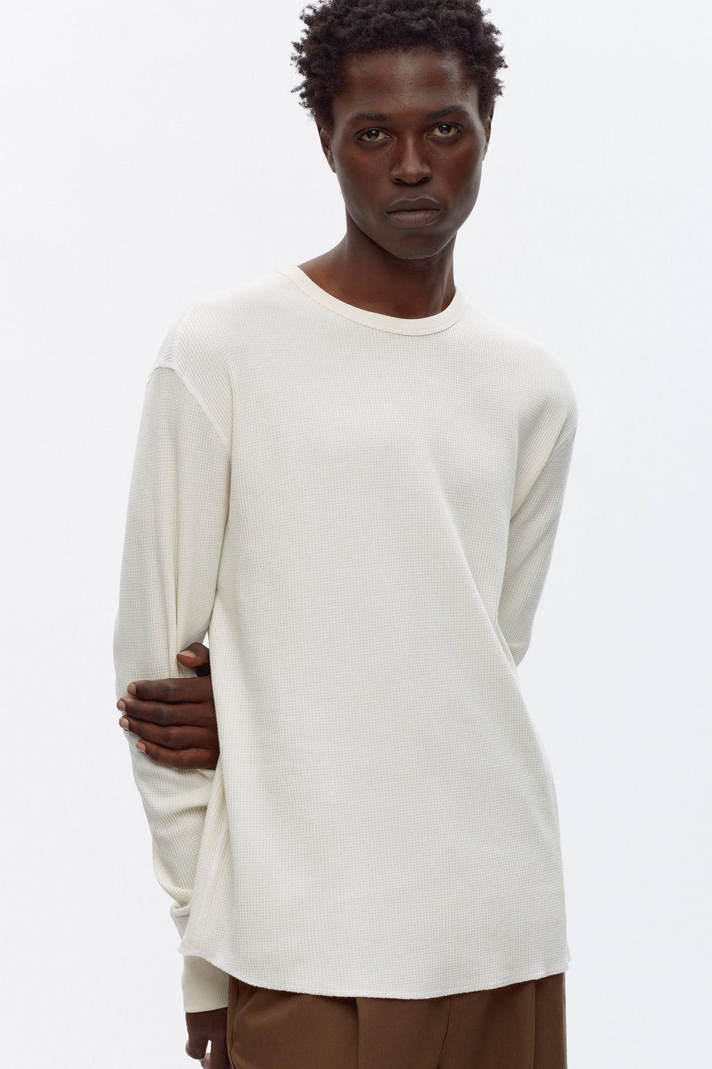Men's Atlas Waffle Longsleeve in Marshmallow