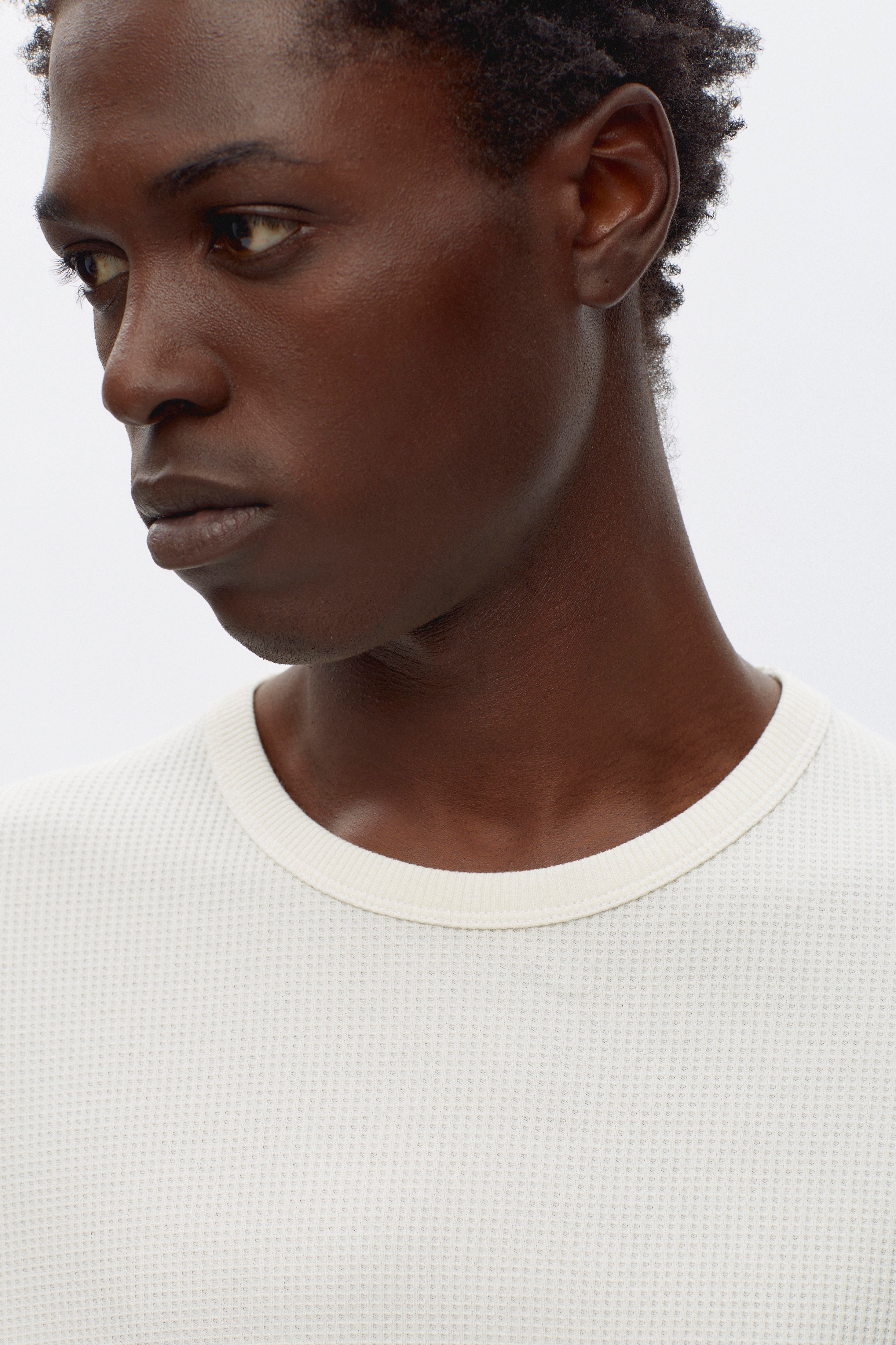 Men's Atlas Waffle Longsleeve in Marshmallow