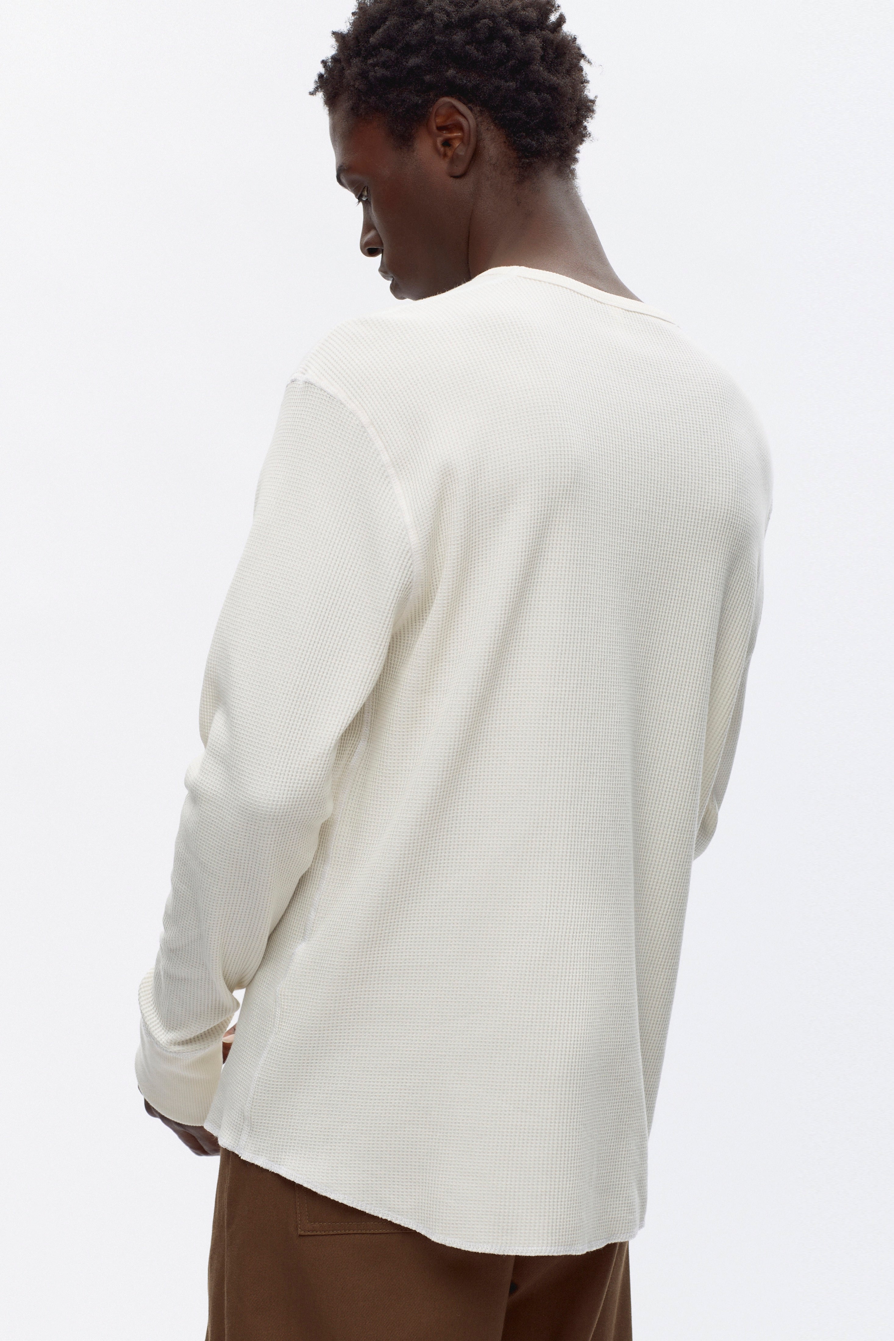 Men's Atlas Waffle Longsleeve in Marshmallow