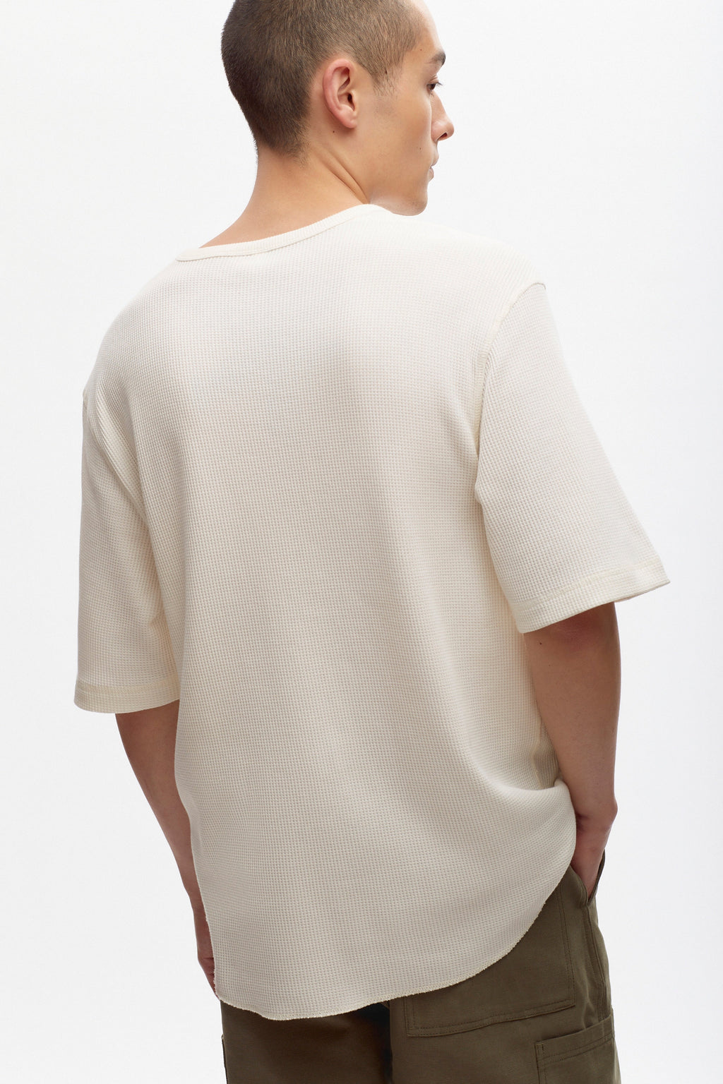 Men's Atlas Waffle Crew in Marshmallow