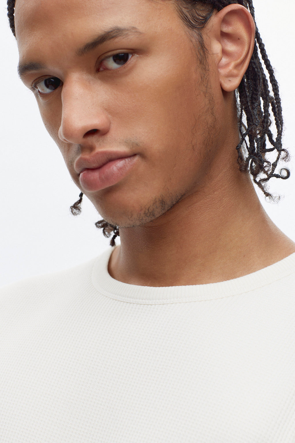 Men's Atlas Waffle Sweatshirt in Marshmallow