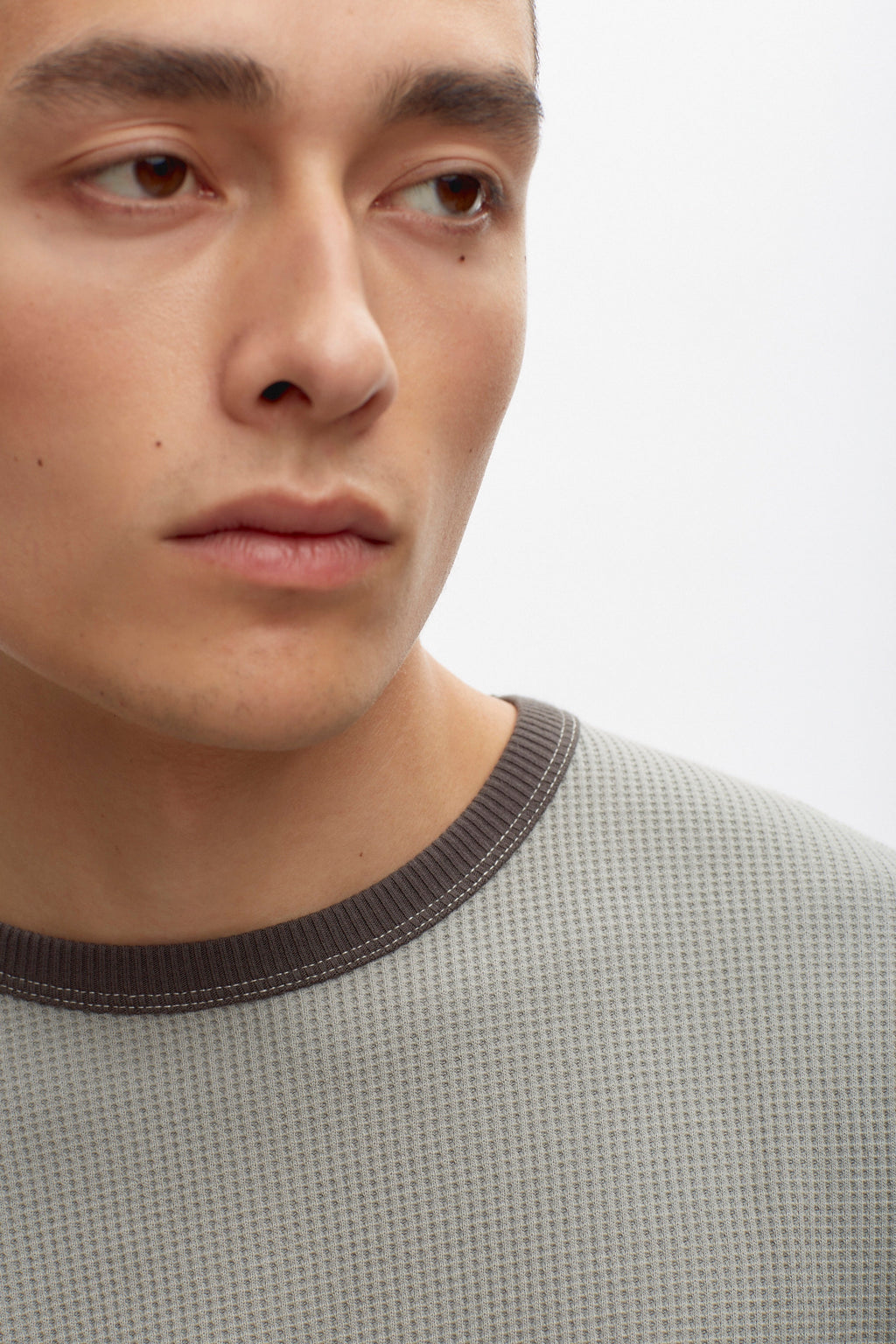 Men's Atlas Waffle Longsleeve in Neutral Grey/Beluga