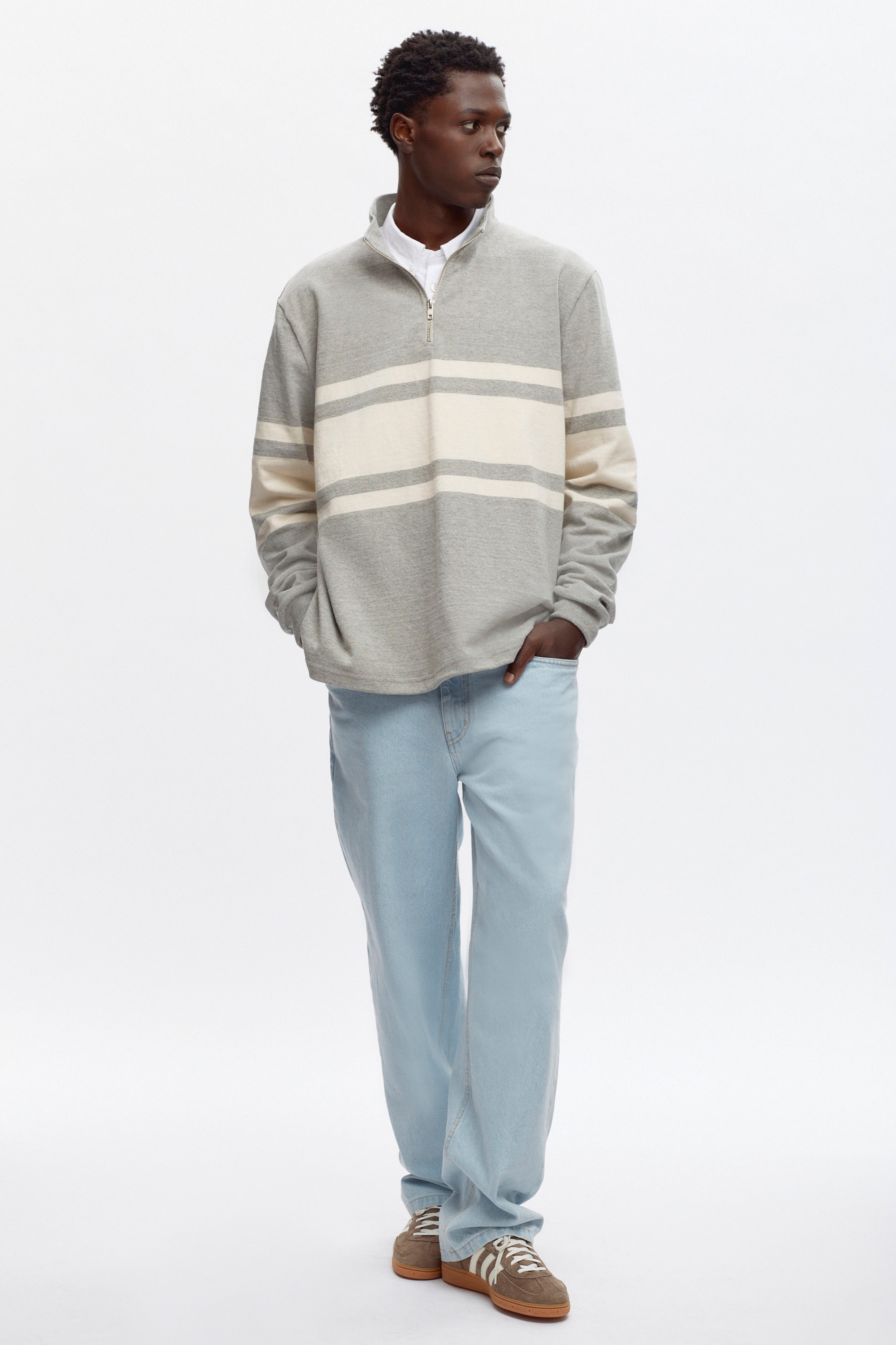 Jonathan is a size Medium and is wearing a L.