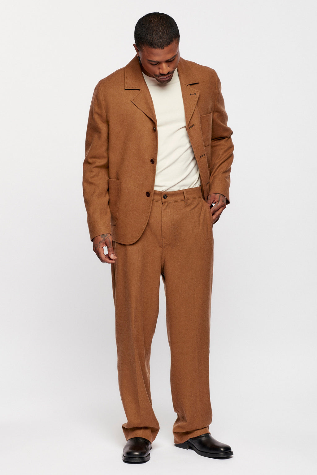Buma Wool Trouser in Tan