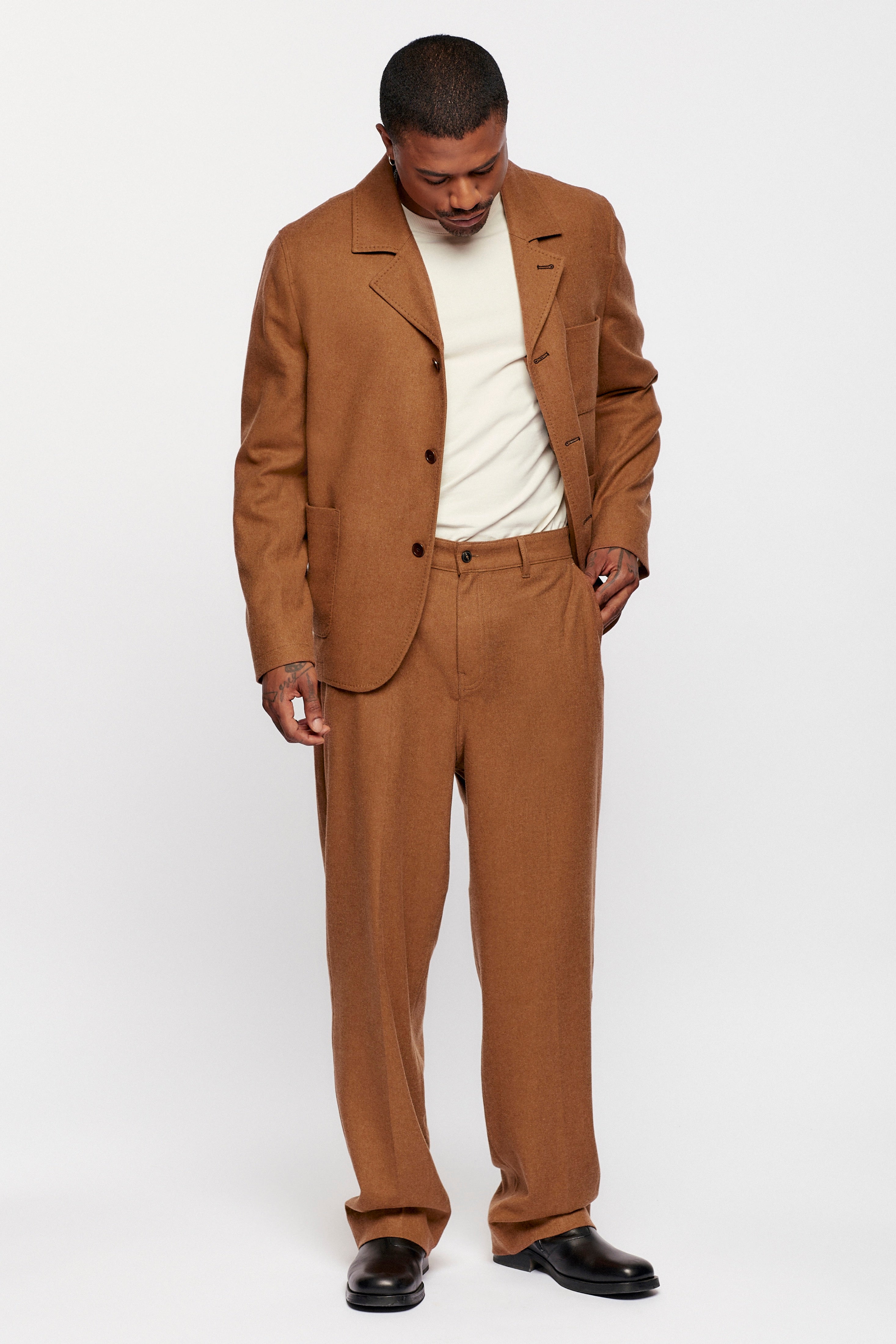 Buma Wool Trouser in Tan