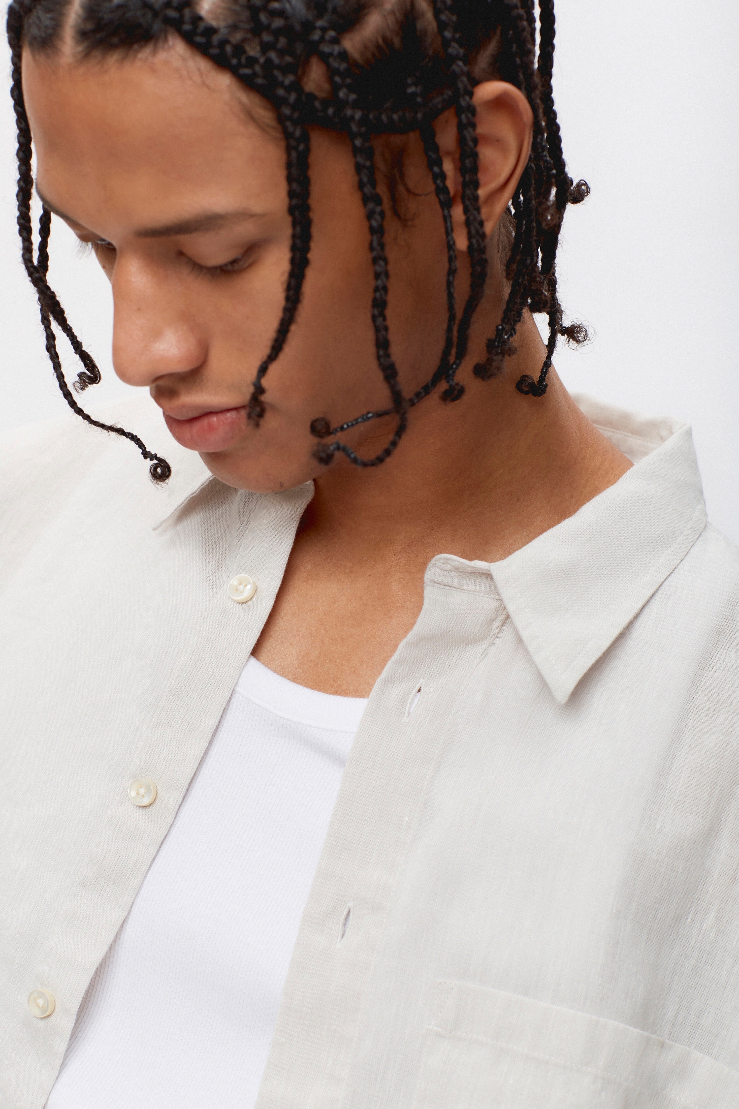 Men’s Cairo Linen Shirt in Natural