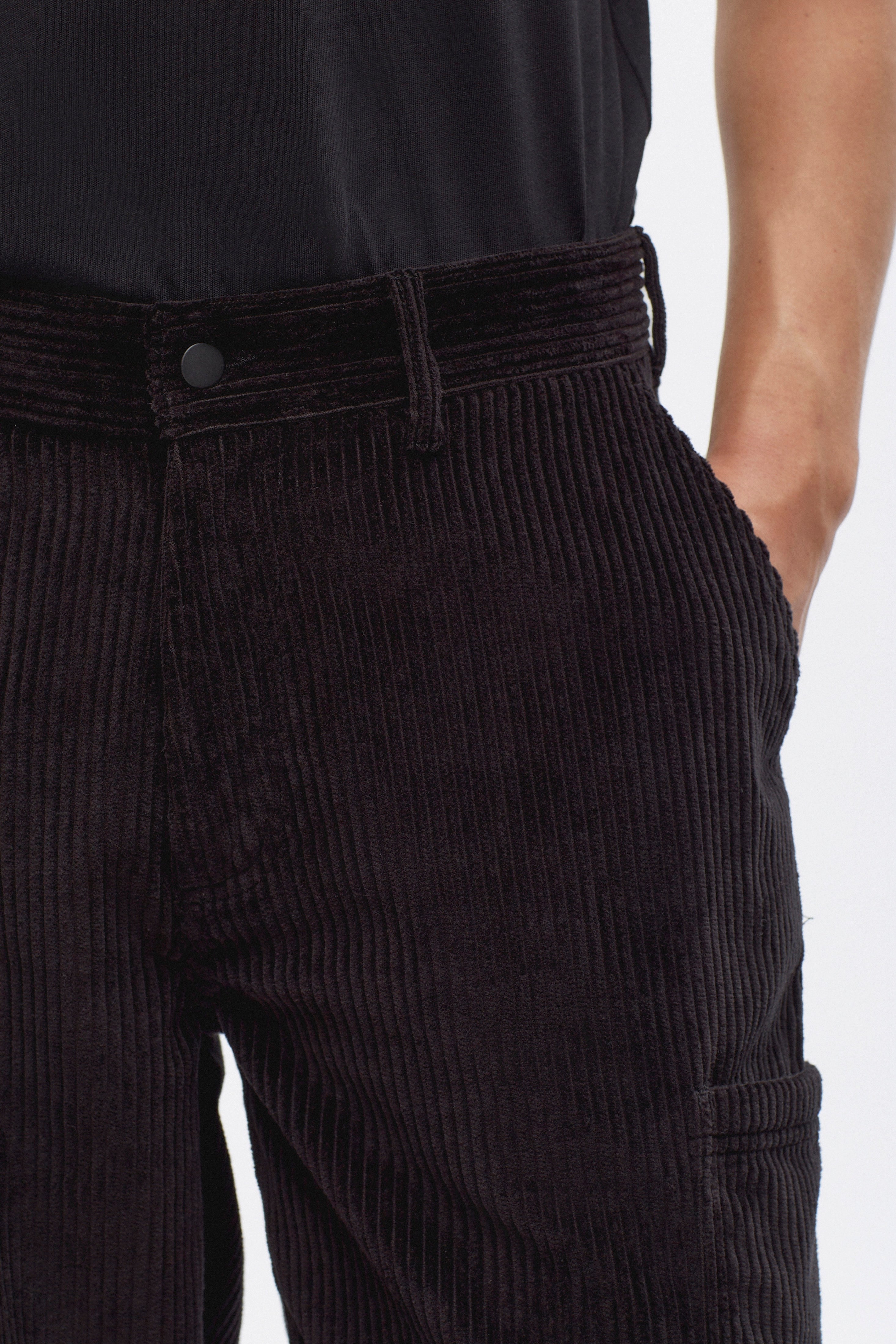 Cord Explorer Pant  in Black