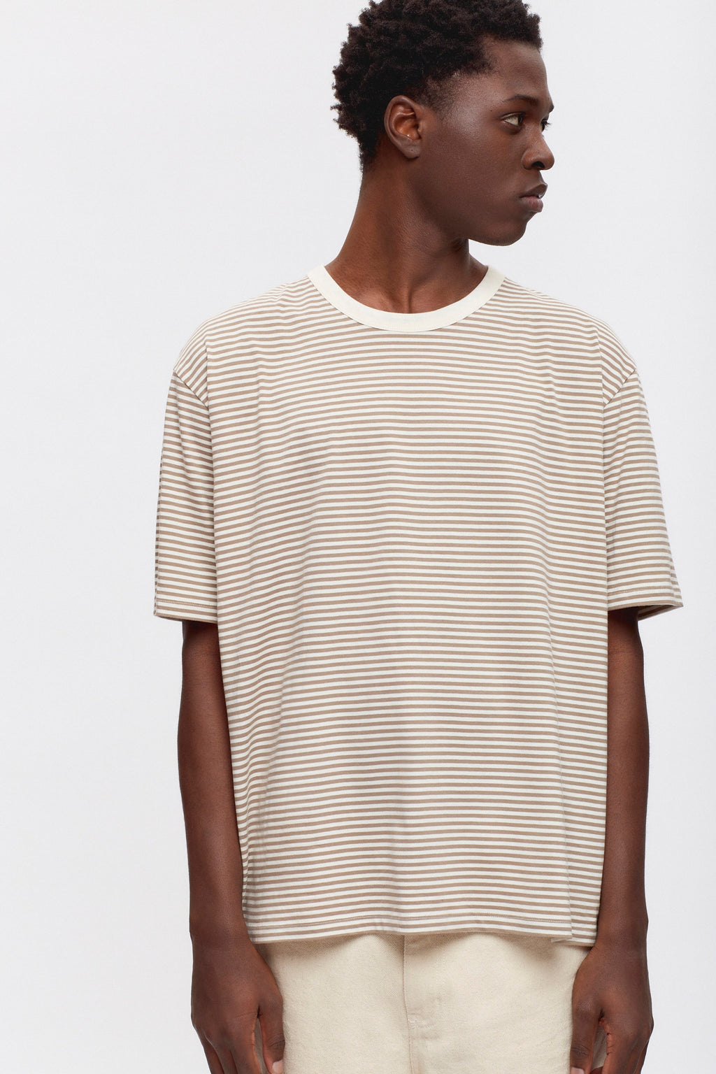 Men's Easy Crew in Brindle/Marshmallow