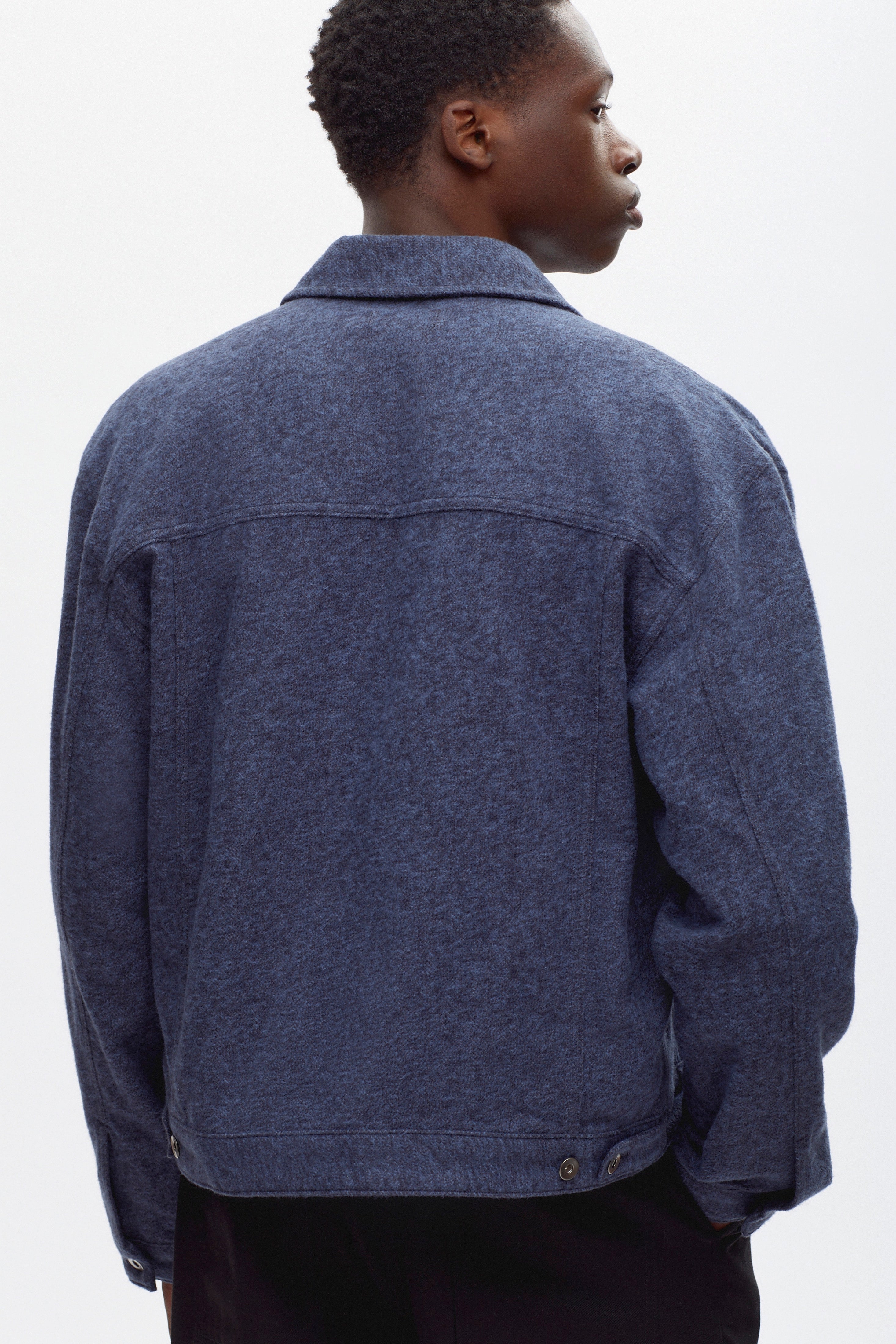 Flannel Esna Jacket in Denim Herringbone