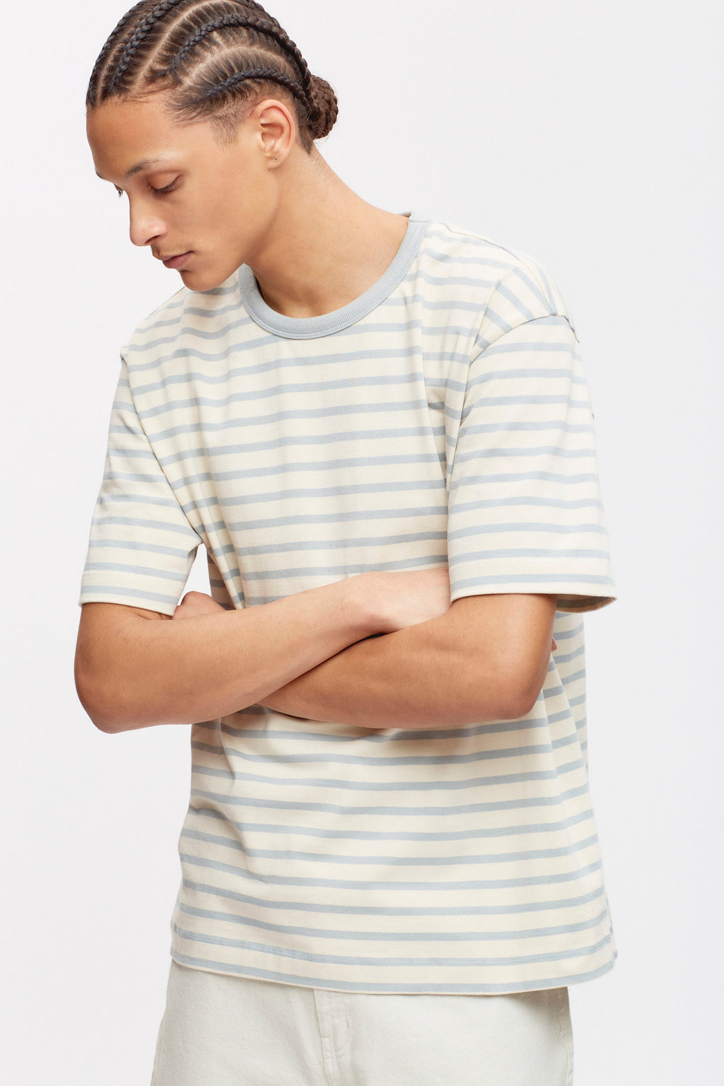 Heavyweight Box Crew in Birch/Puritan Grey