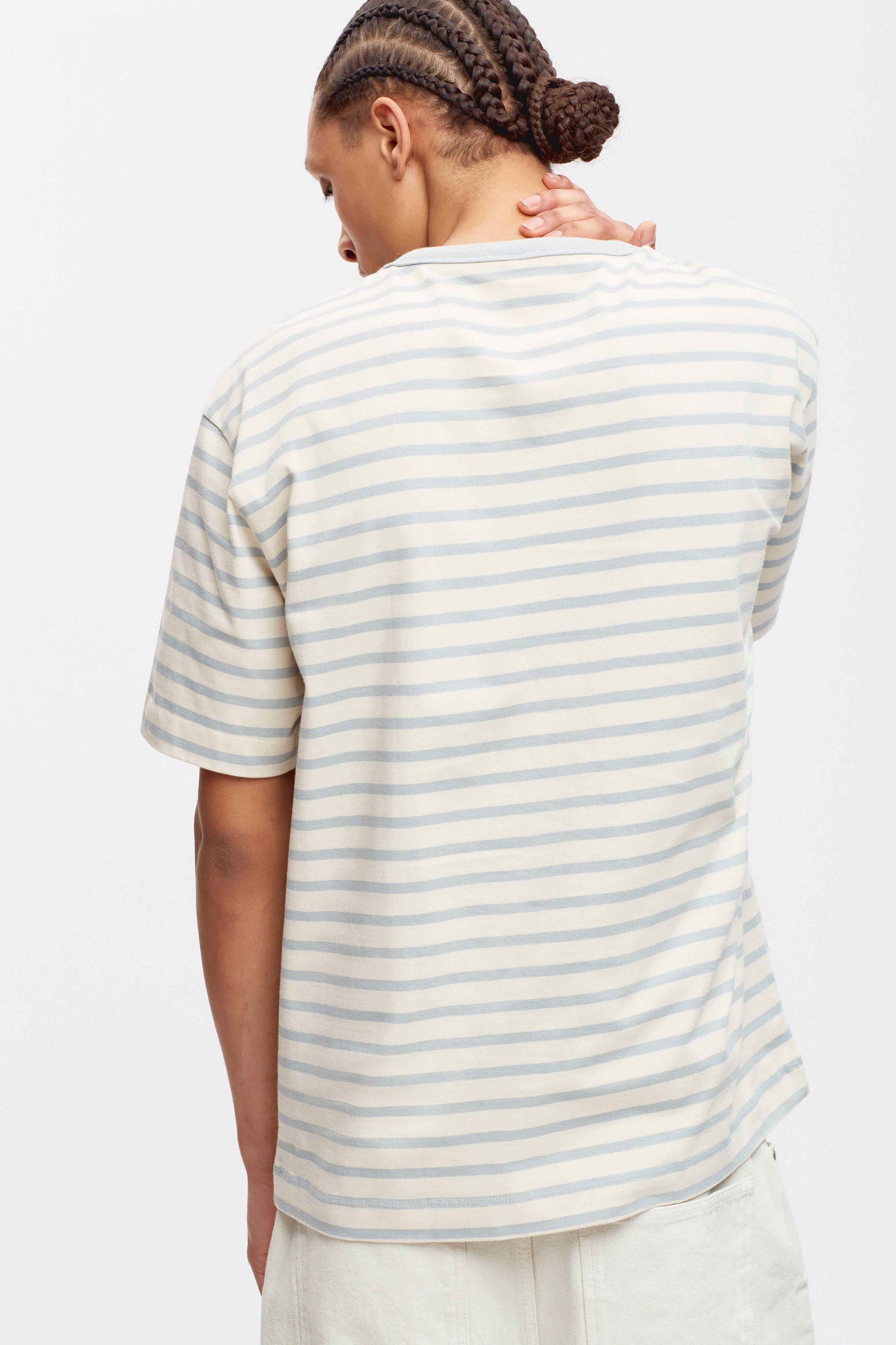 Heavyweight Box Crew in Birch/Puritan Grey