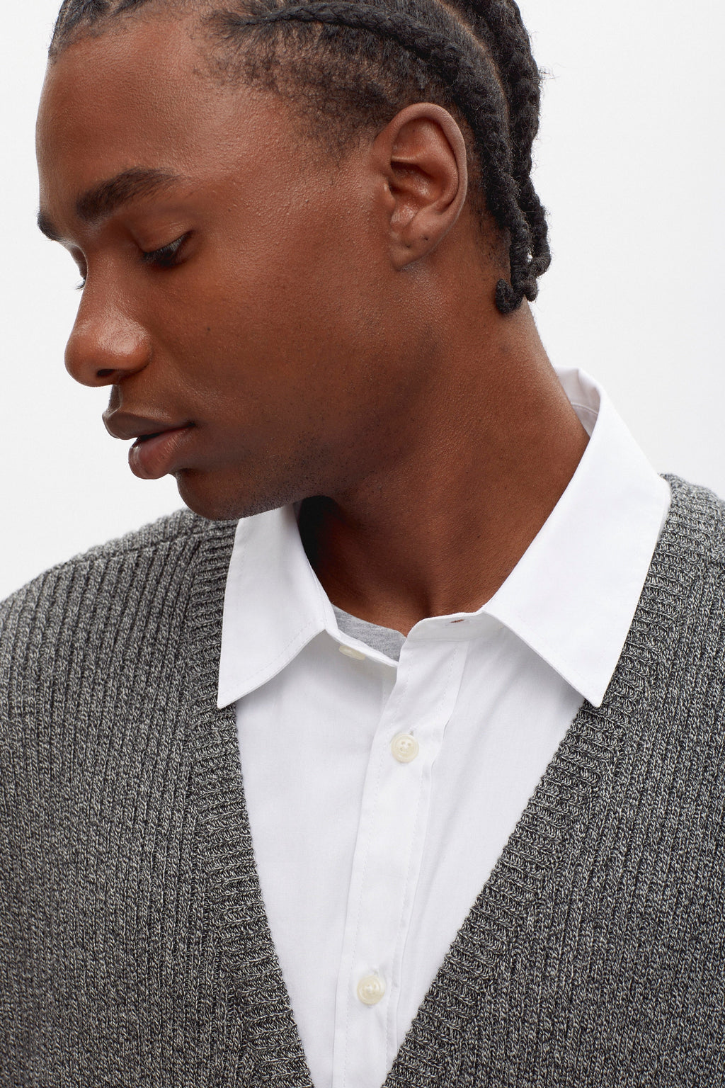 Men's Khorshid Track Vest in Black Melange