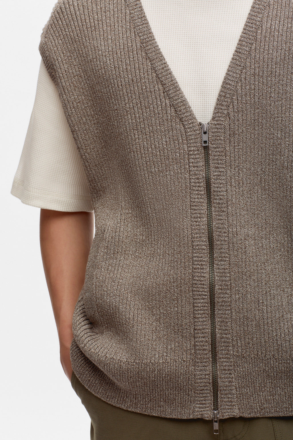 Men's Khorshid Track Vest in Umber Melange