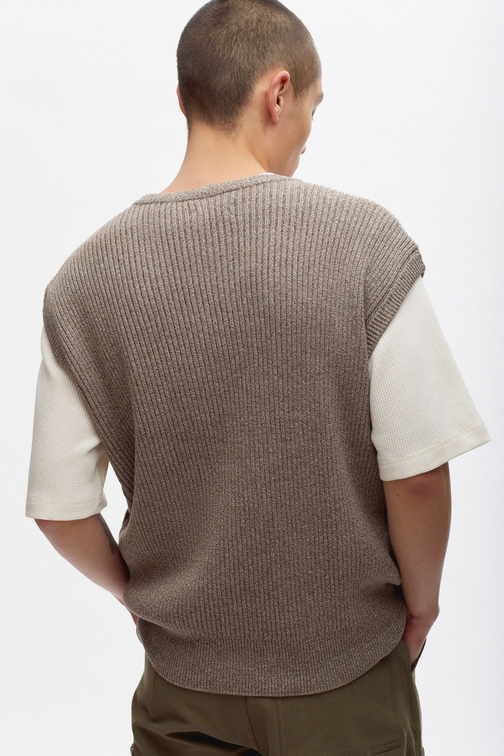 Men's Khorshid Track Vest in Umber Melange