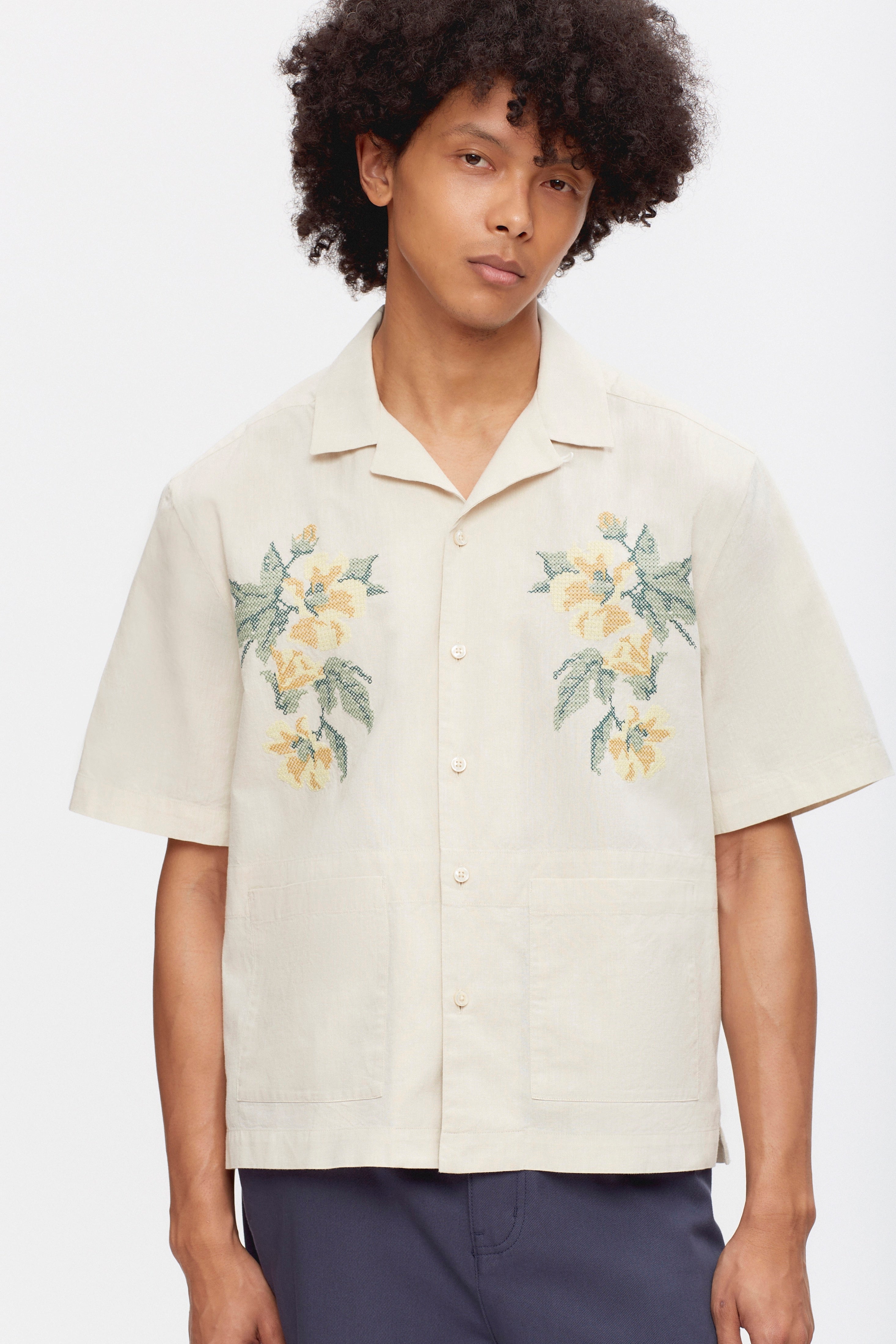 Men’s Linen Camp Shirt