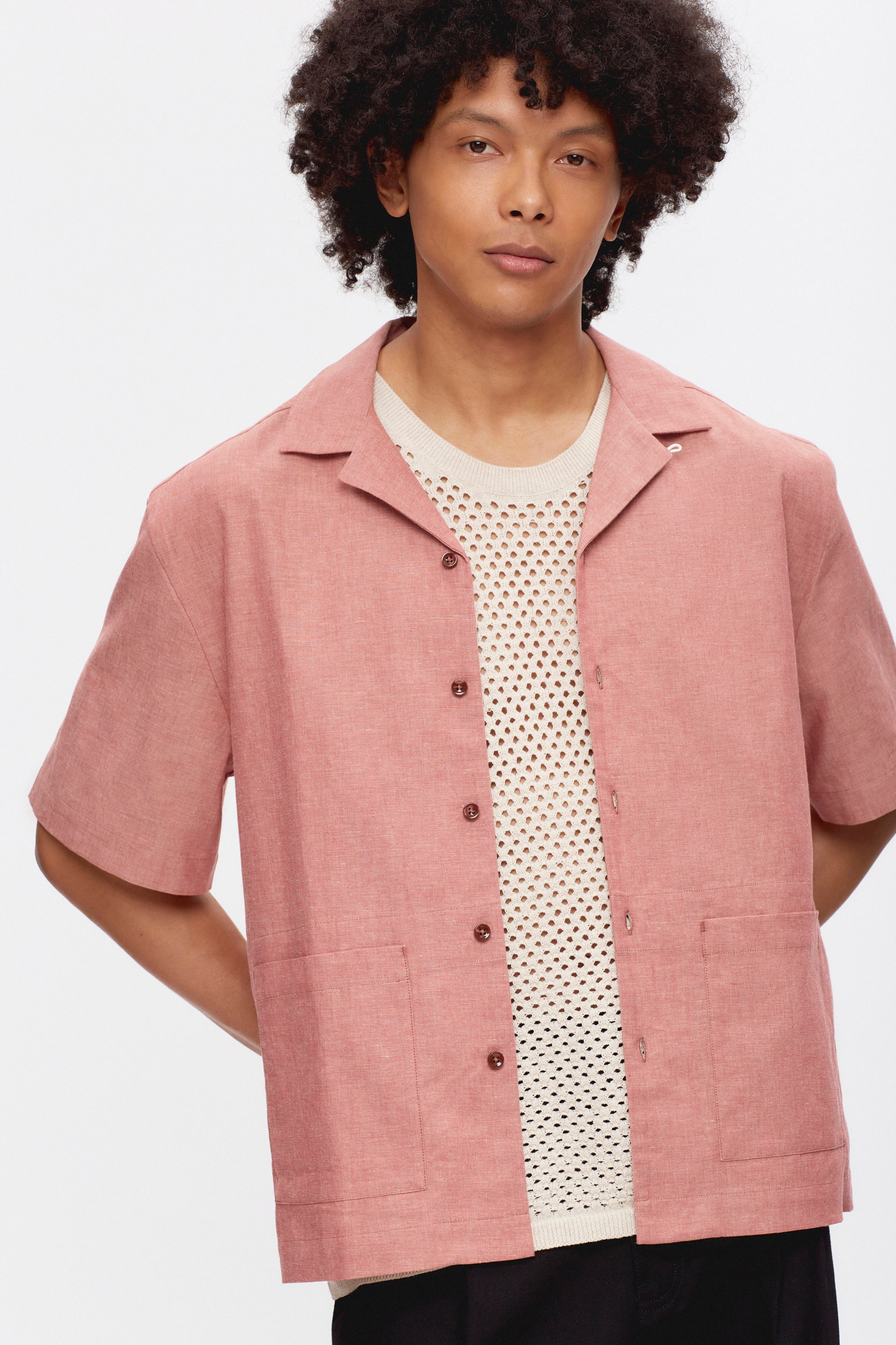 Men’s Linen Camp Shirt