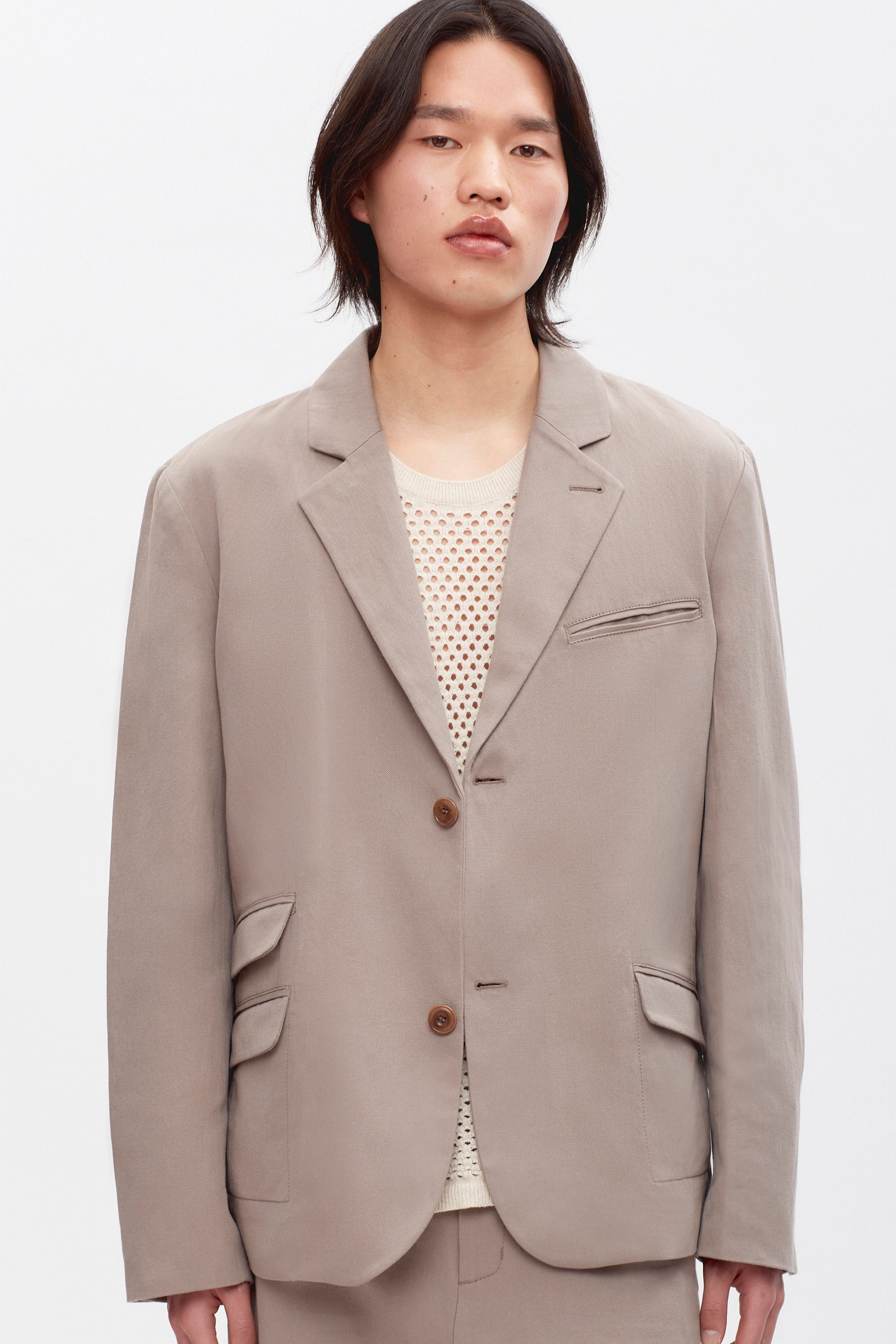 Men's Linen Laureate Jacket in Brindle