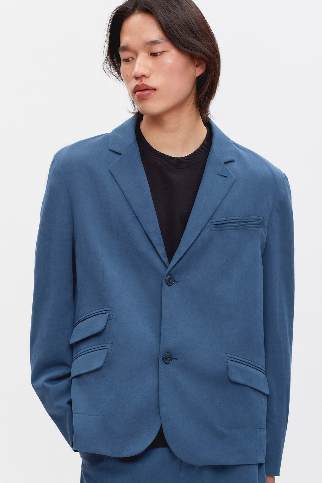 Men's Linen Laureate Jacket in Nile Blue