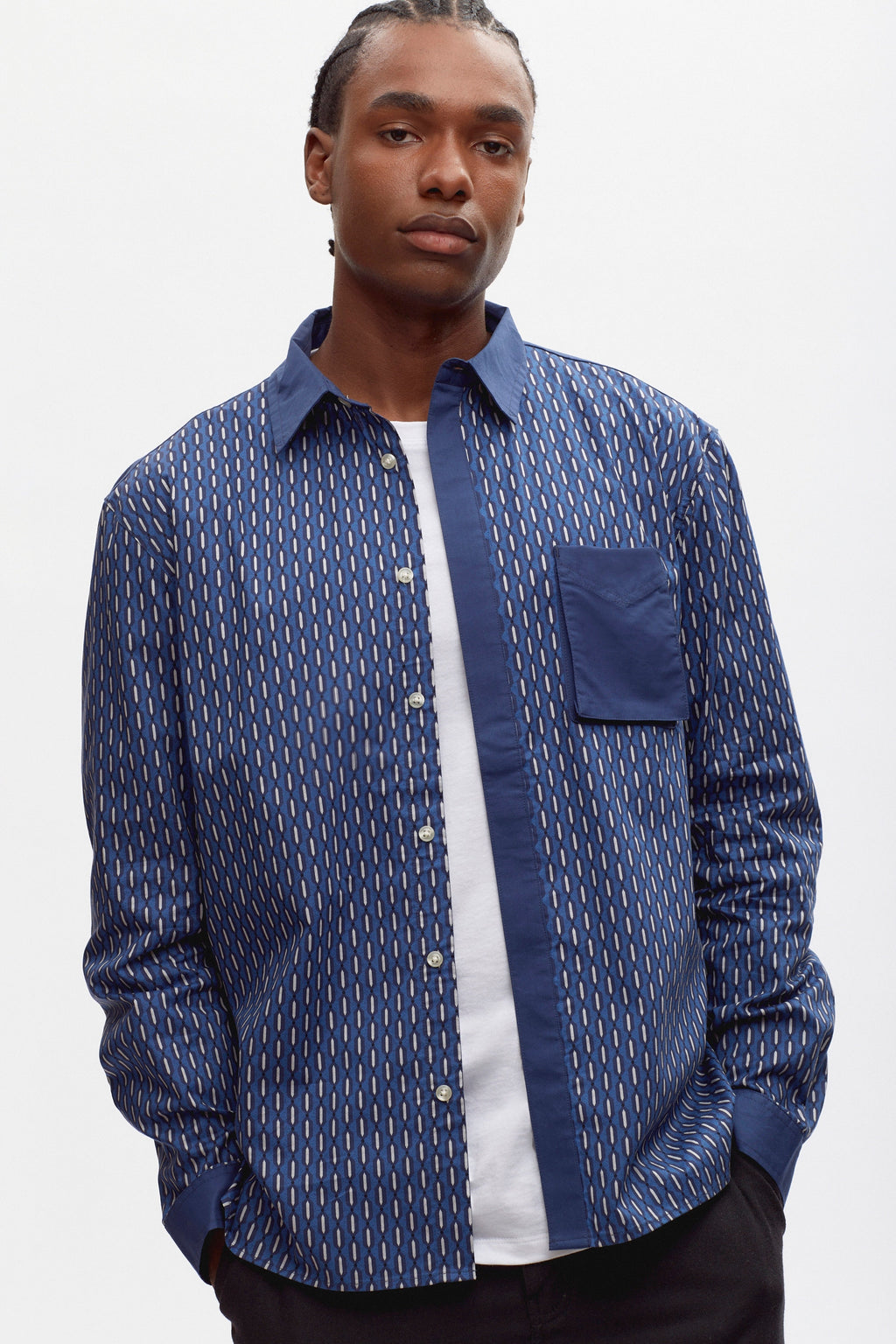 Men's Namat Shirt in AW24-203/Blue