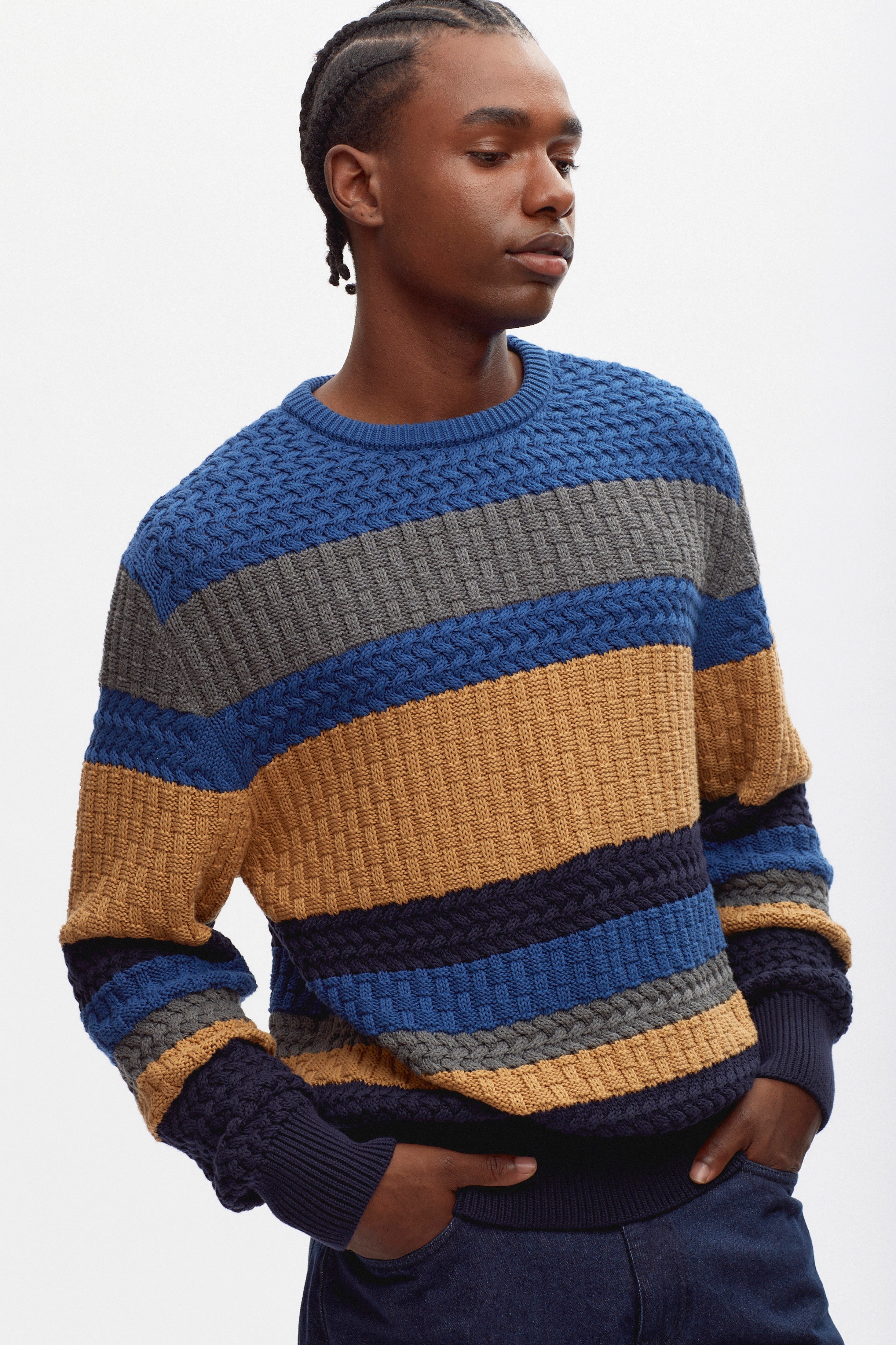 Men's Namat Sweater in Blue Lotus