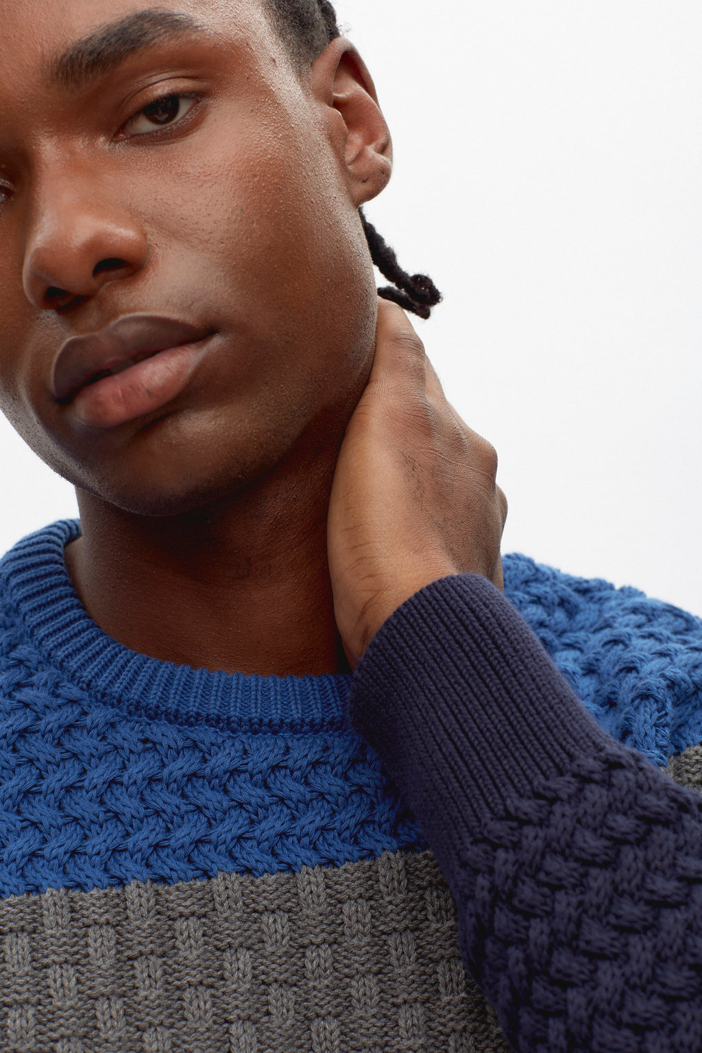 Men's Namat Sweater in Blue Lotus