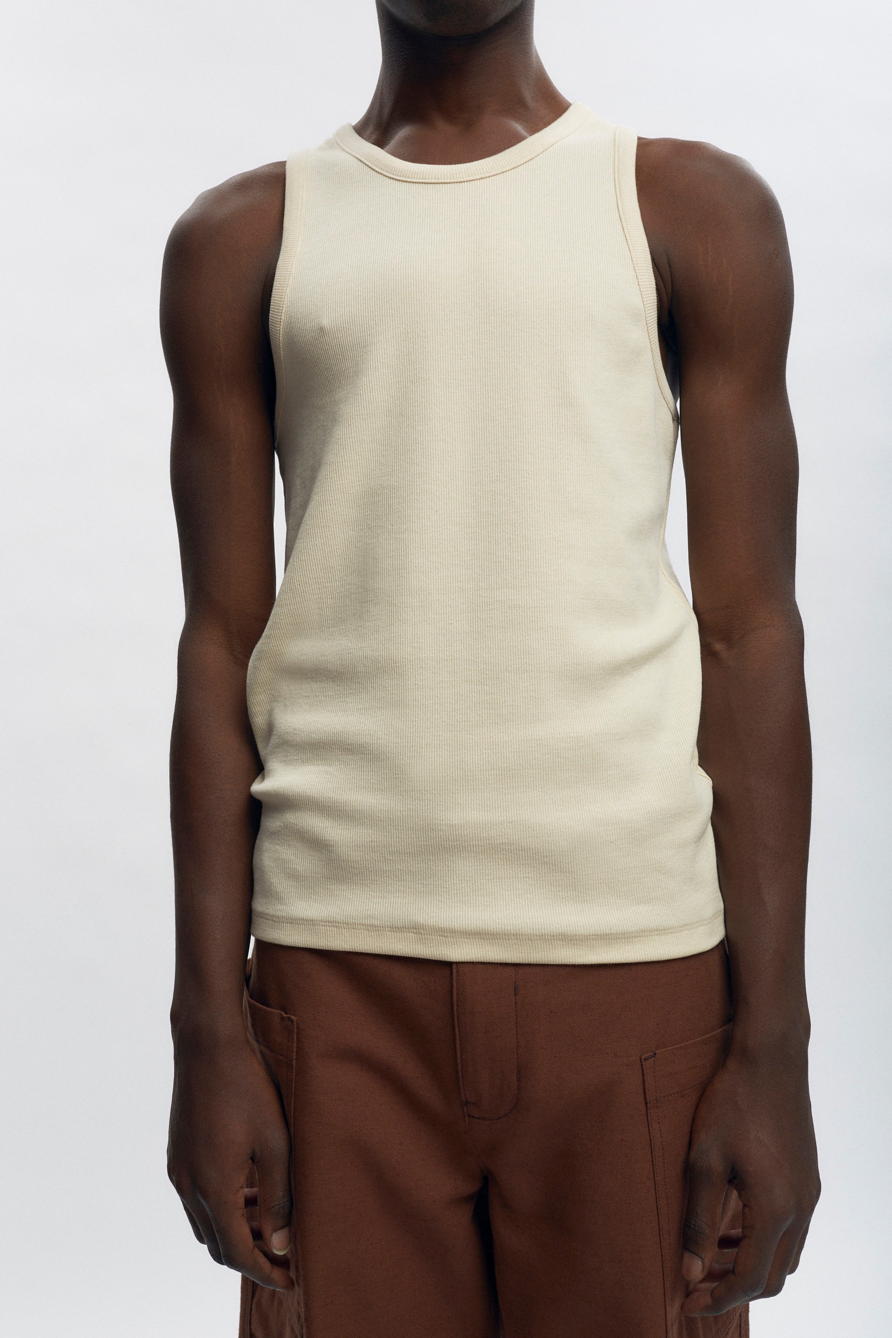Men's Rib Tank in Natural
