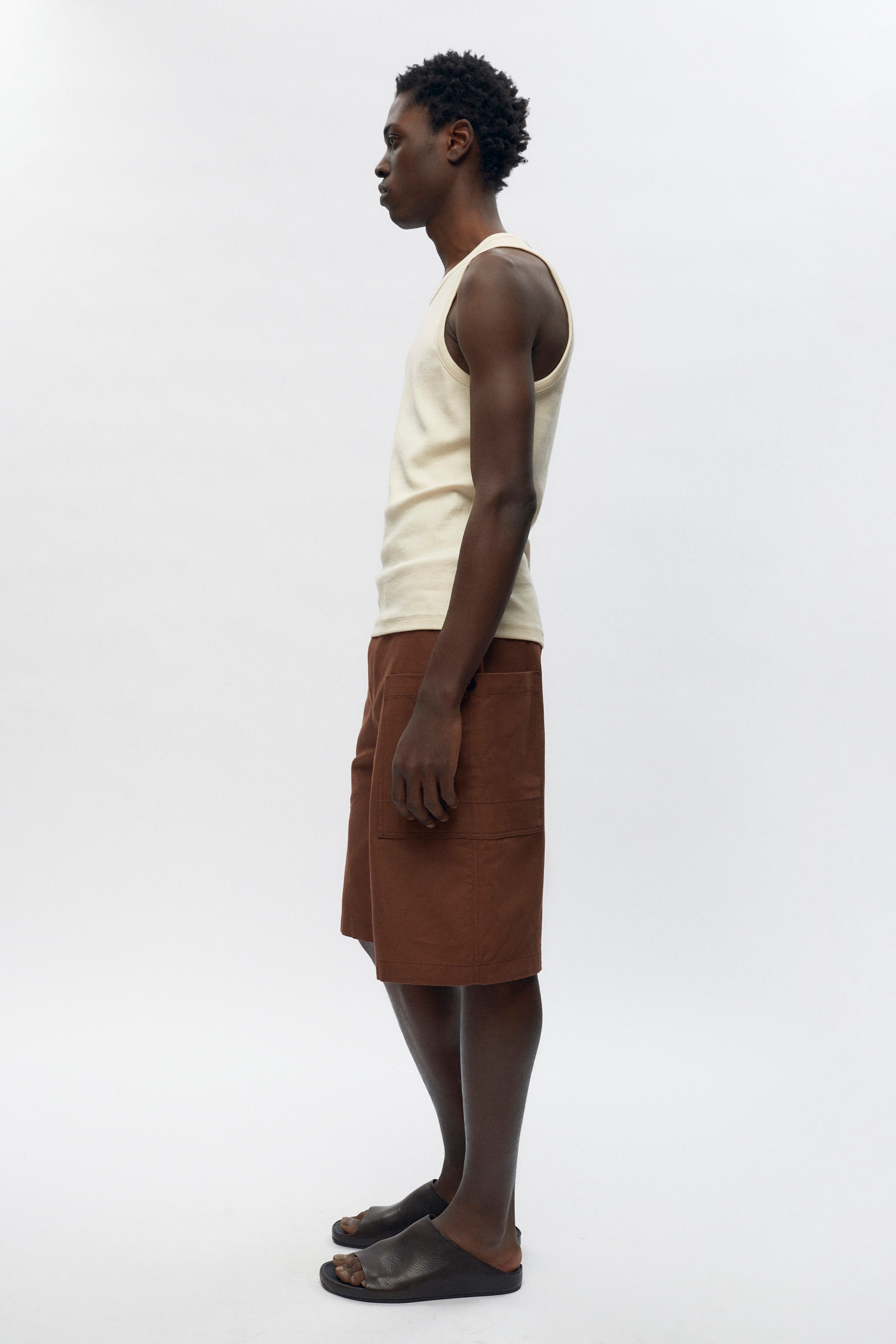 Men's Rib Tank in Natural