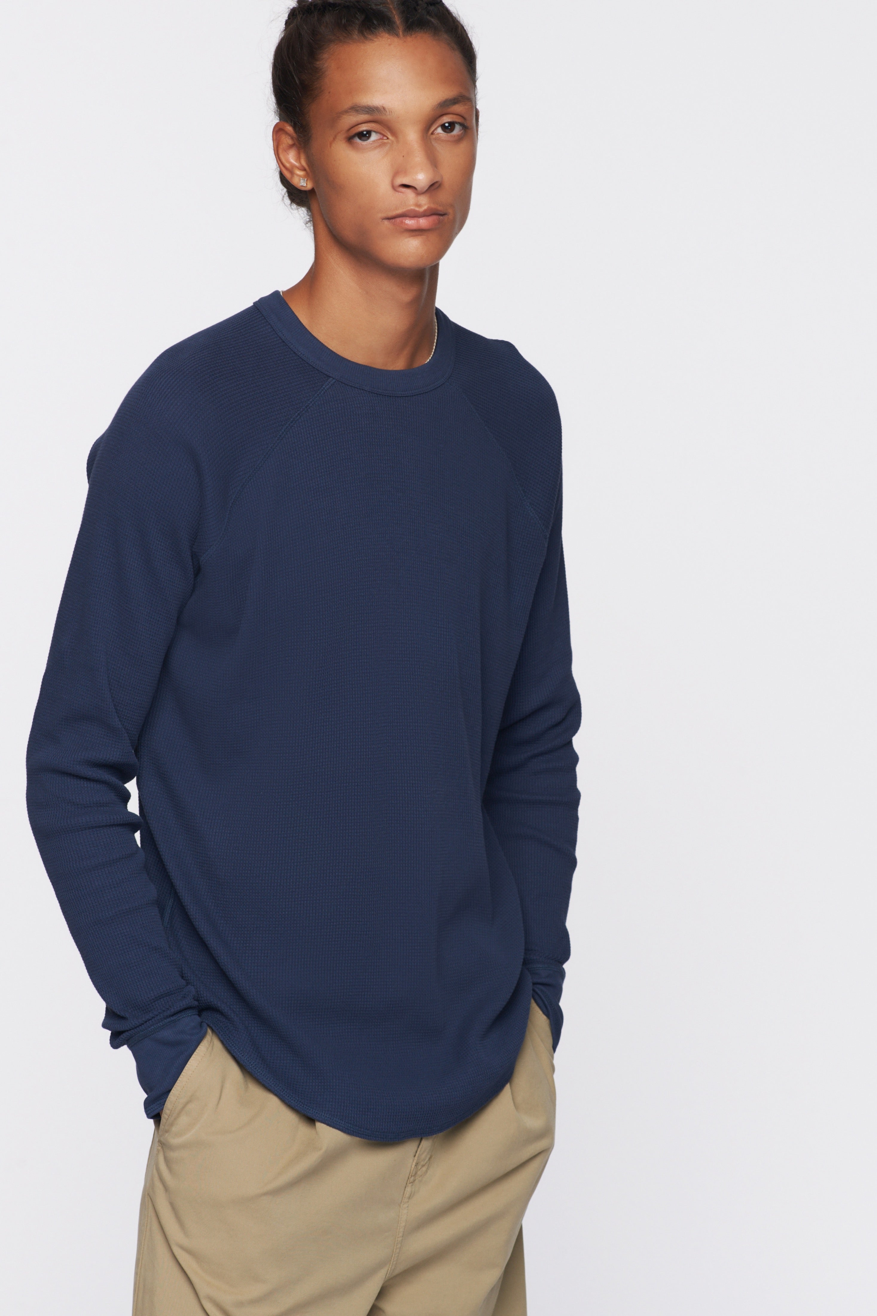 Men's Thermal Longsleeve in Night Blue