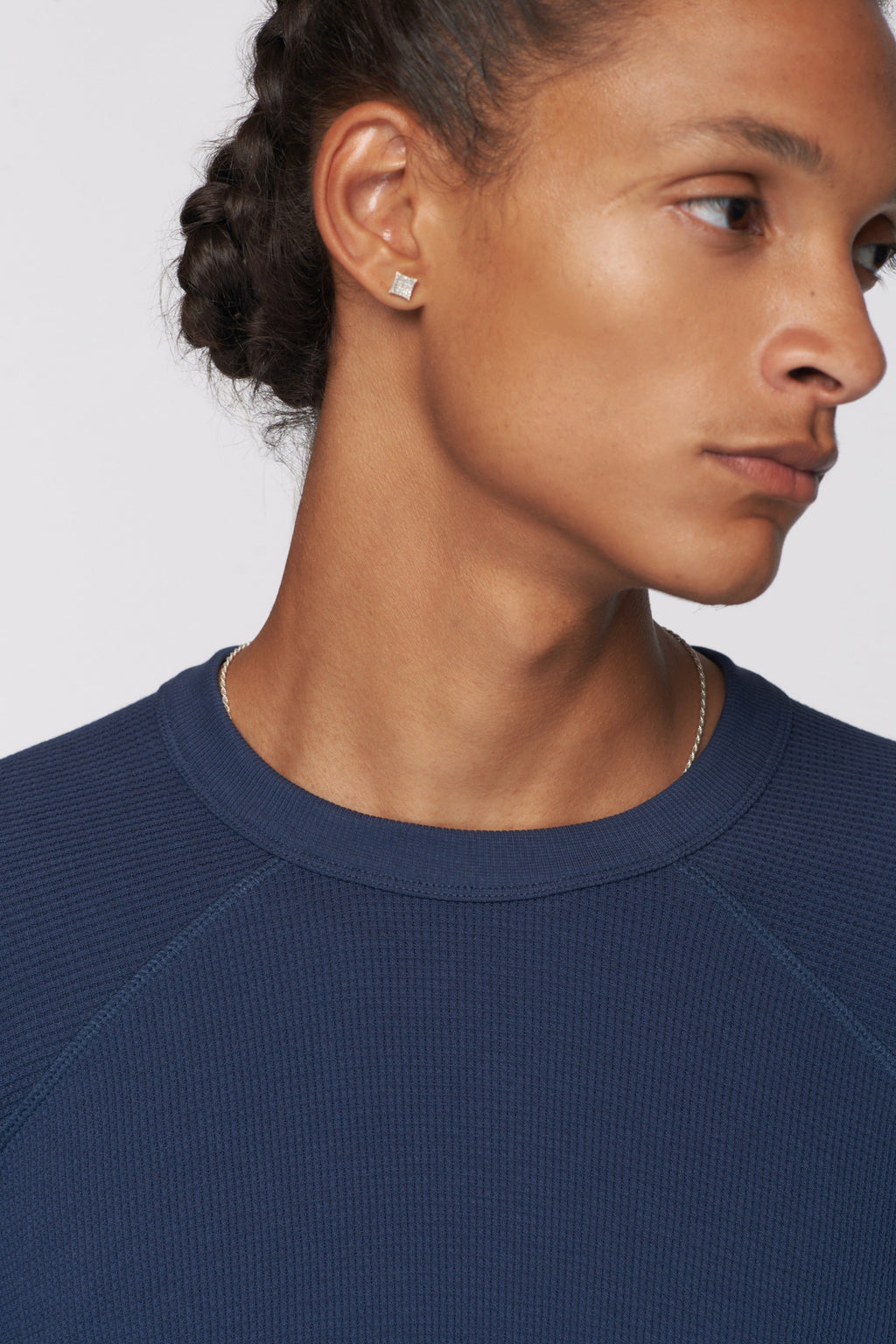 Men's Thermal Longsleeve in Night Blue