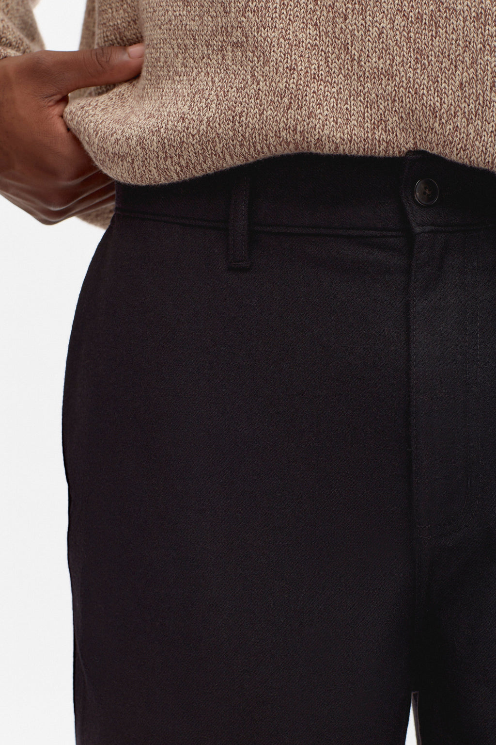 Men's Buma Wool Trouser in Black