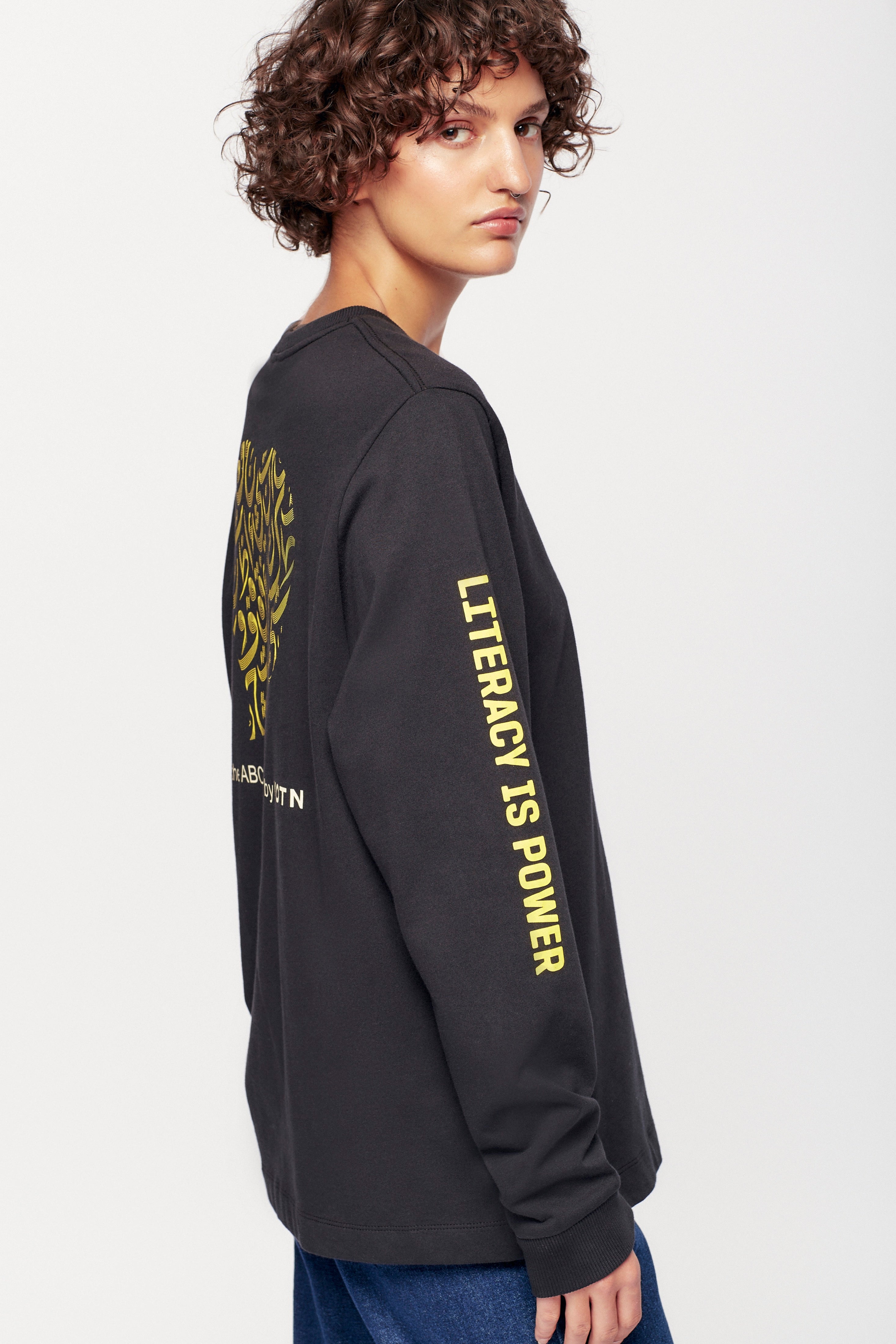 ABCs Graphic Longsleeve in Black