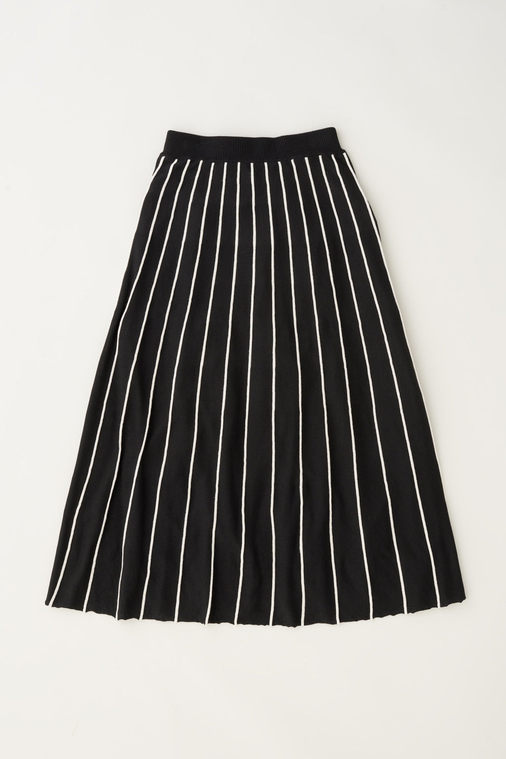 Women's Fine Knit Skirt in Black/Marshmallow