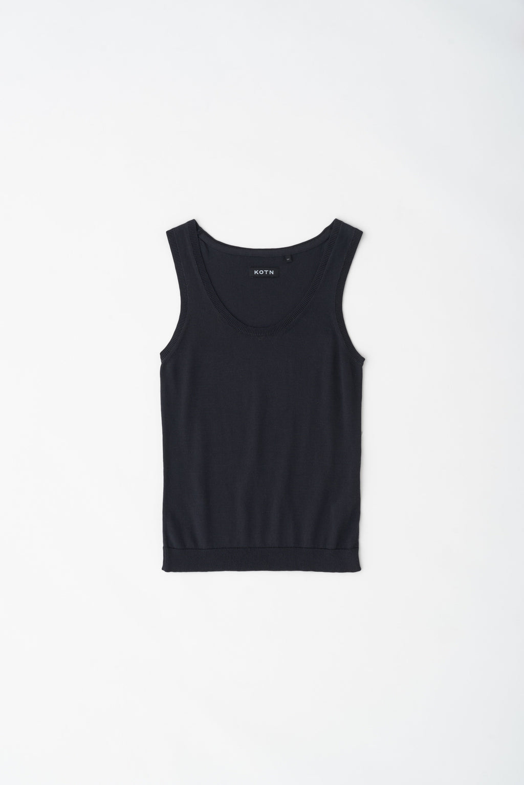 Women's Knit Crew Tank in Black