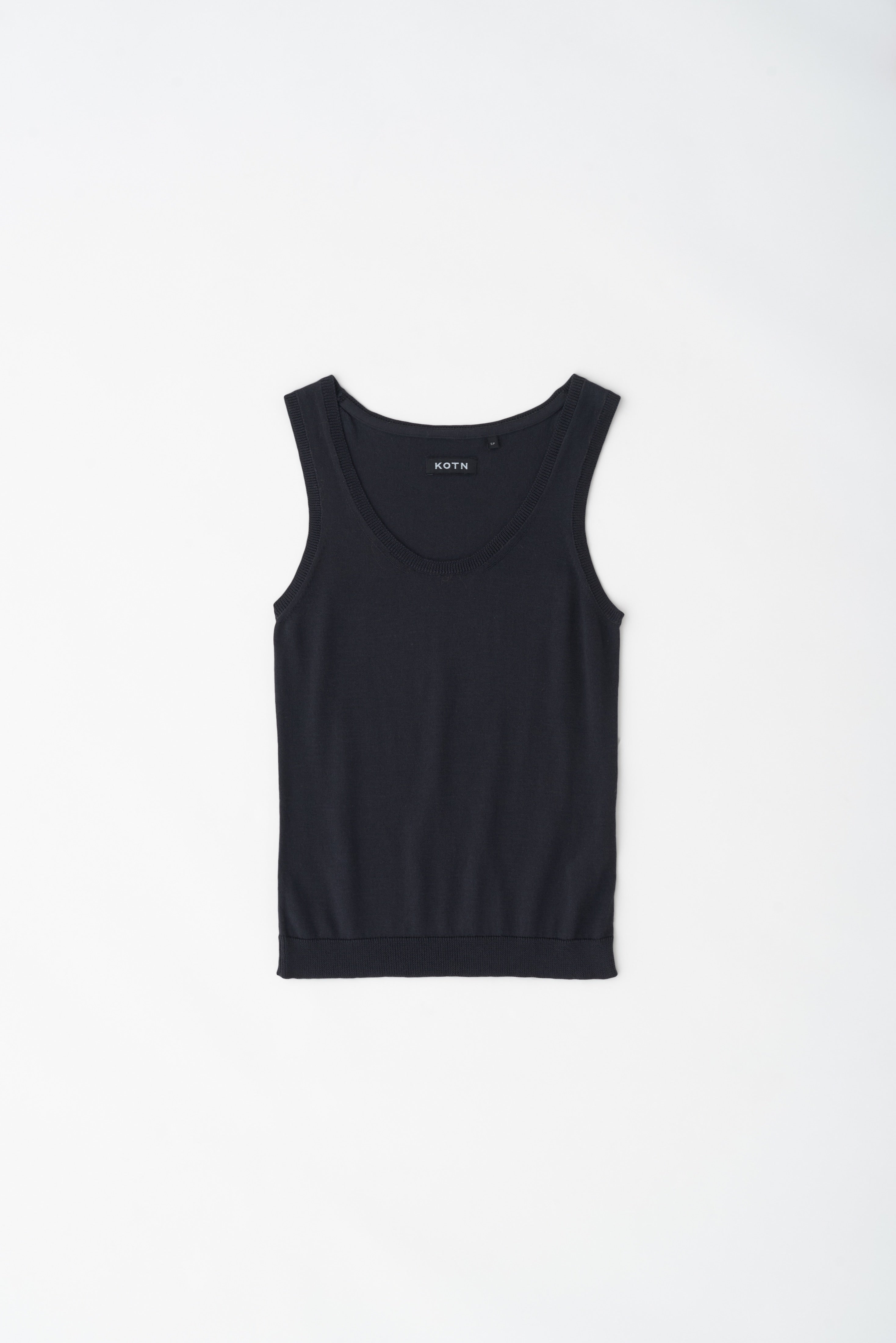 Women's Knit Crew Tank in Black