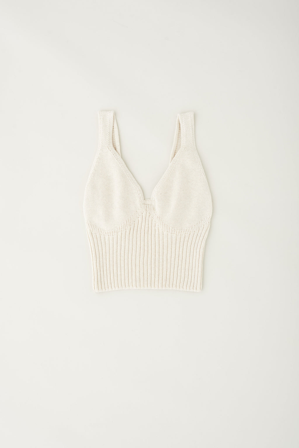 Women's Knit Crop Tank in Alabaster