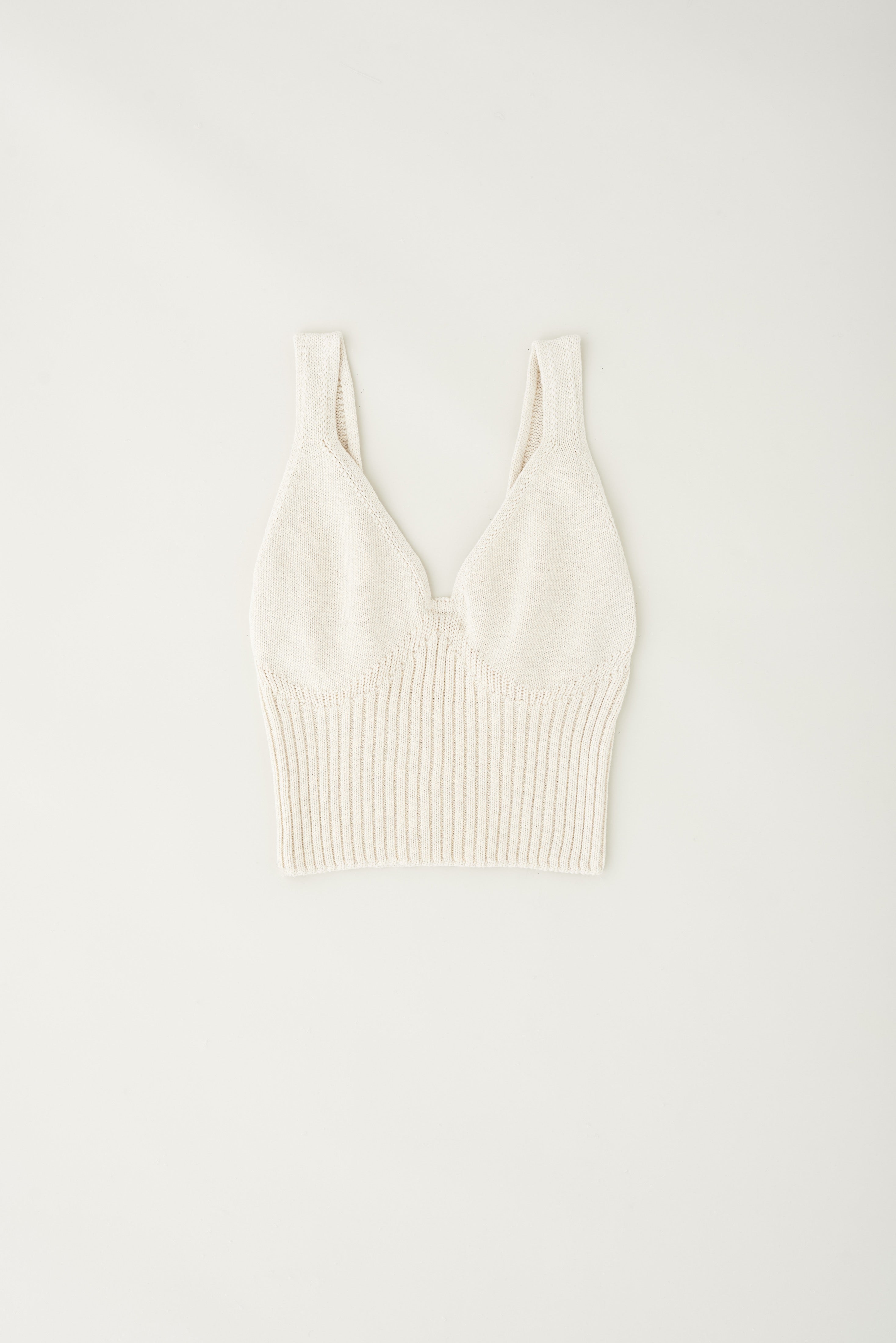 Women's Knit Crop Tank in Alabaster